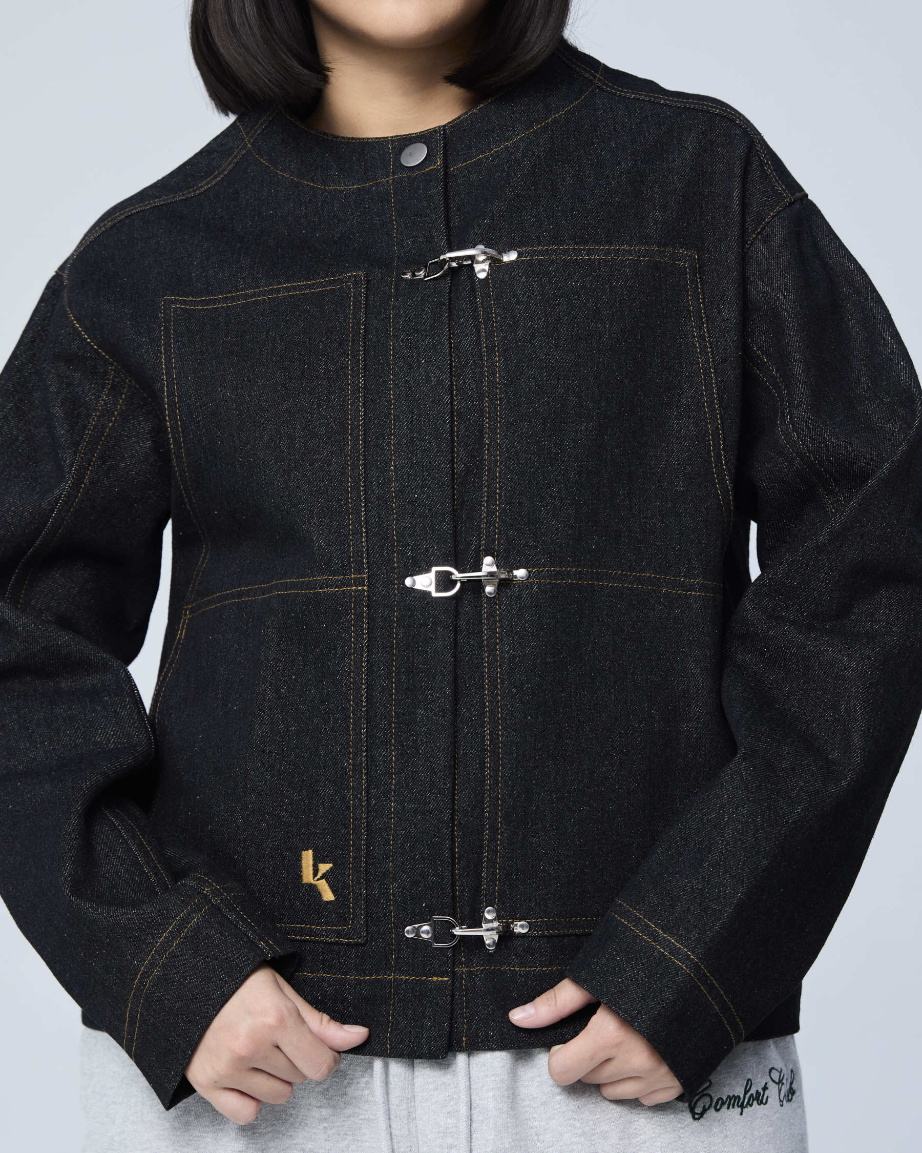 Black Denim Trucker Jacket