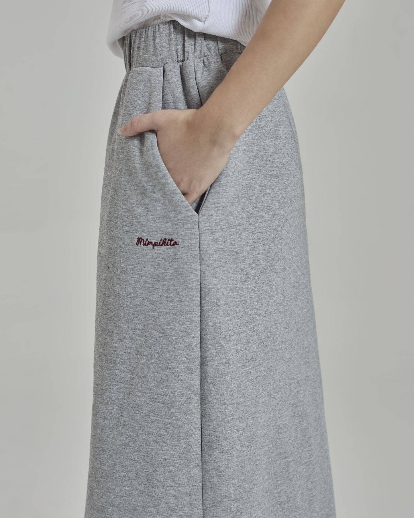 Donna Grey Monogram A-Line Skirt