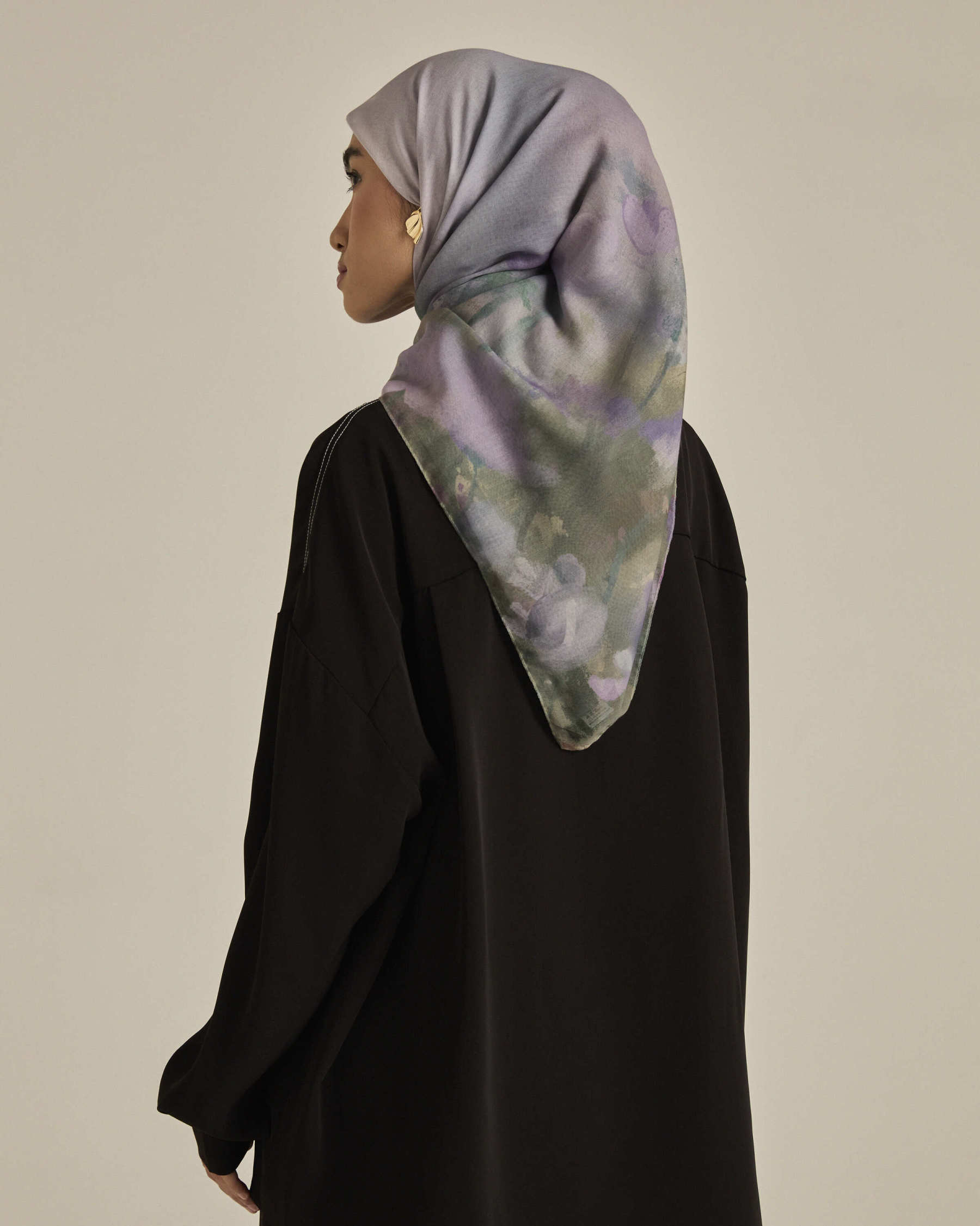 Ethereal Lavender Square Voile Scarf