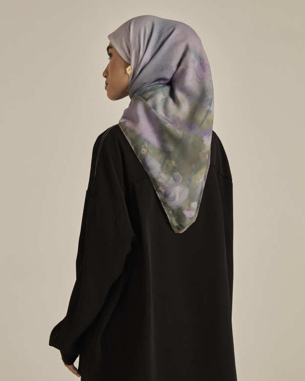 Ethereal Lavender Square Voile Scarf