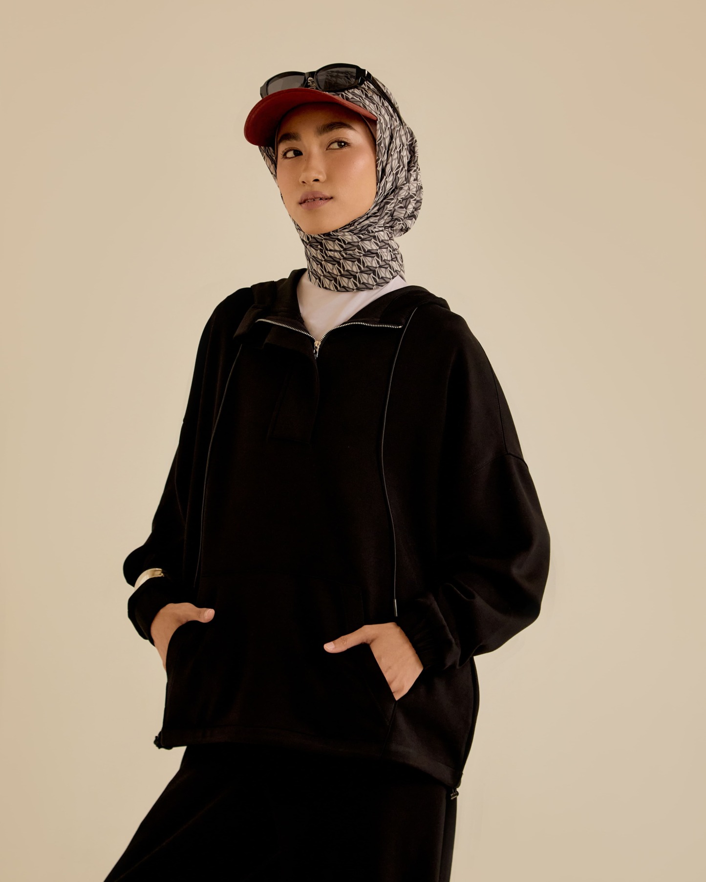 Neena Black Hoodie Jumper