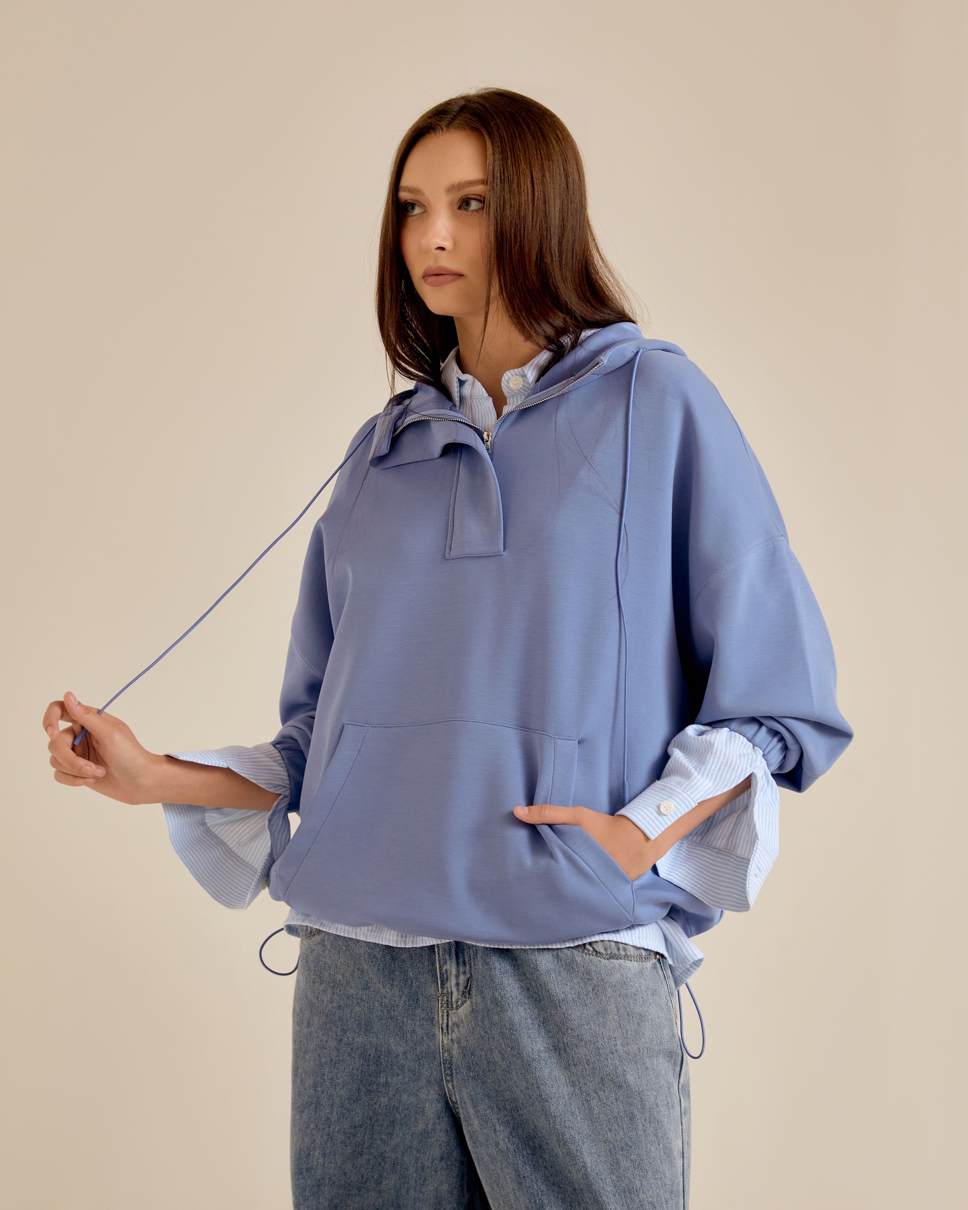 Neena Blue Hoodie Jumper