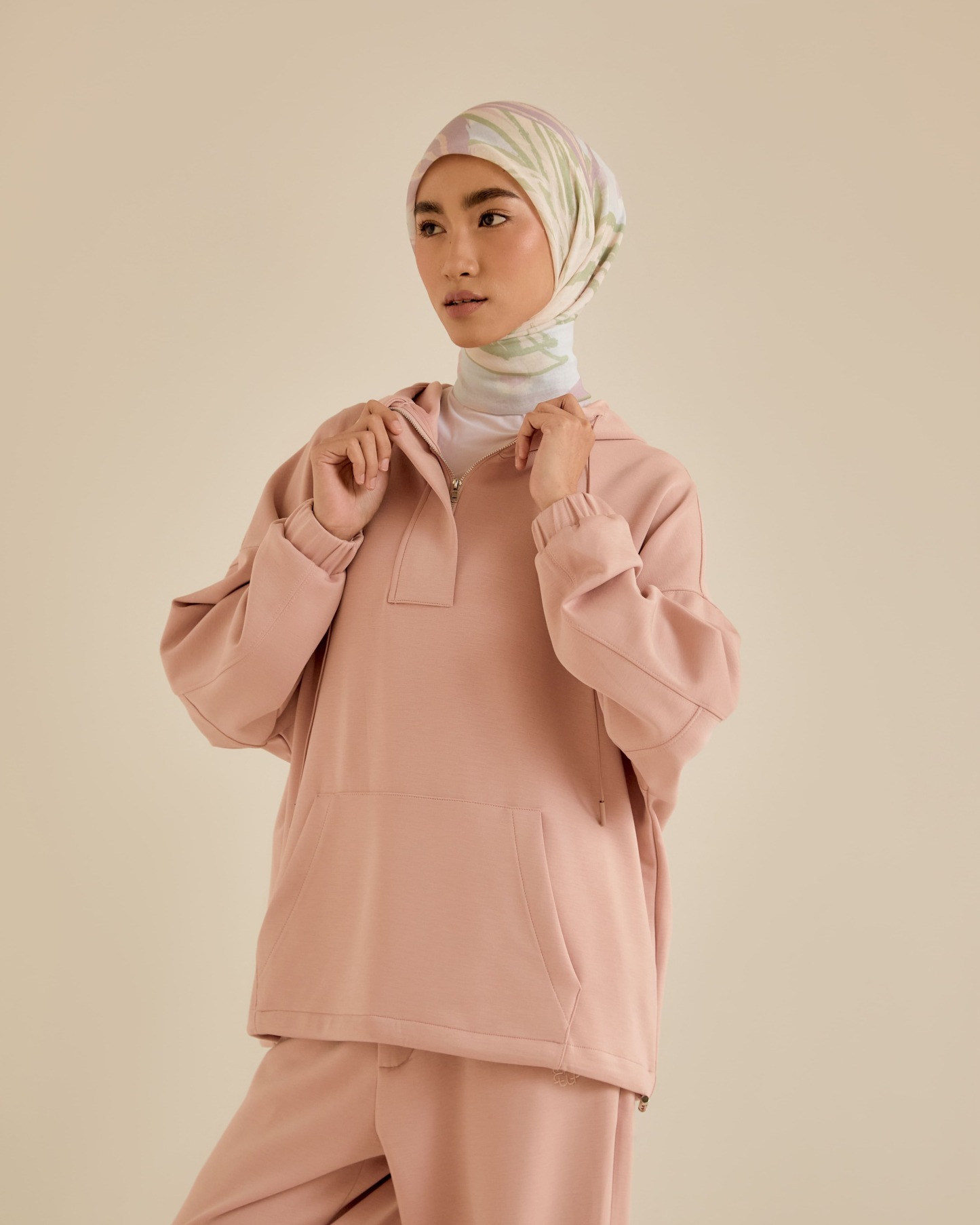 Neena Dusty Pink Hoodie Jumper