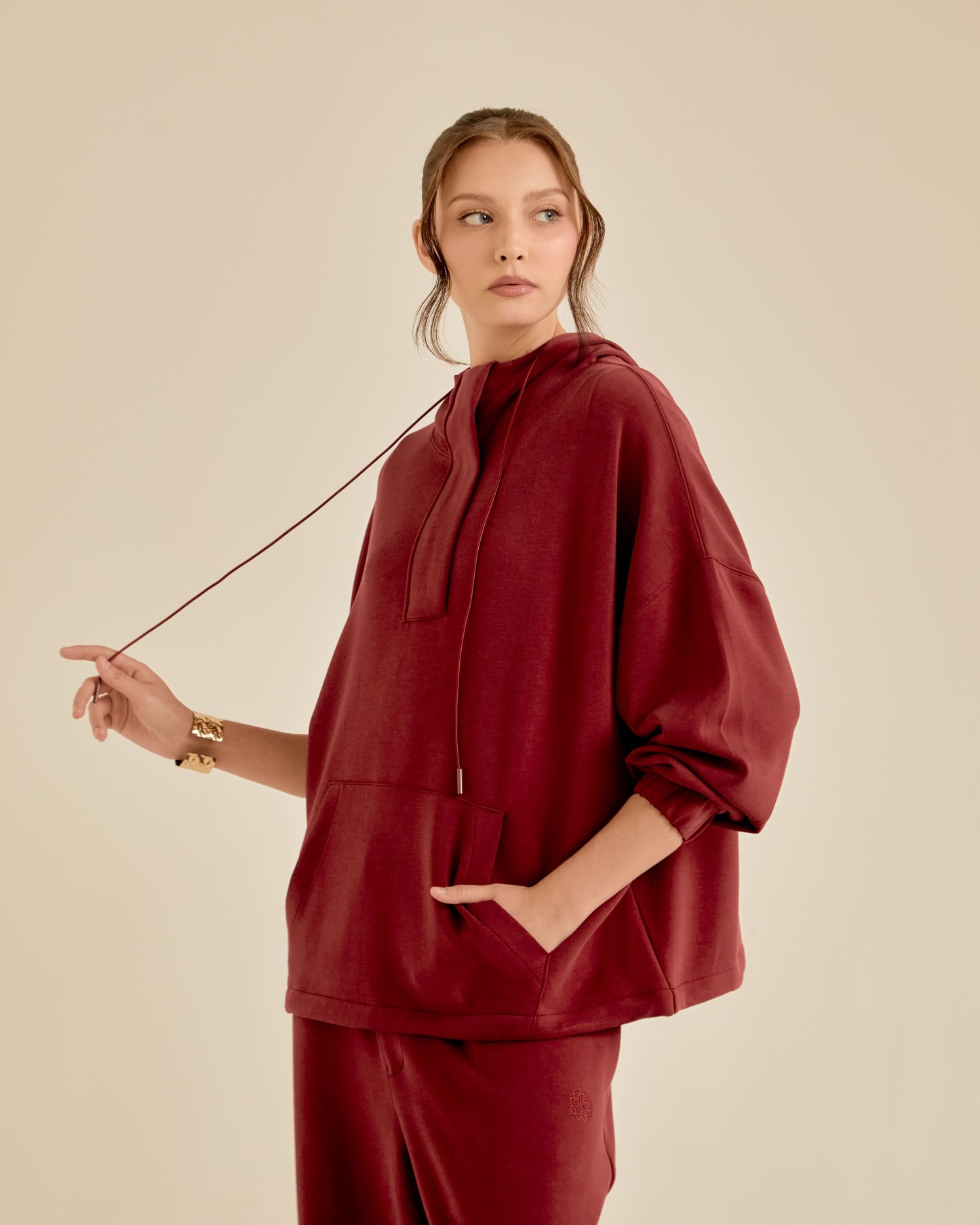 Neena Maroon Hoodie Jumper