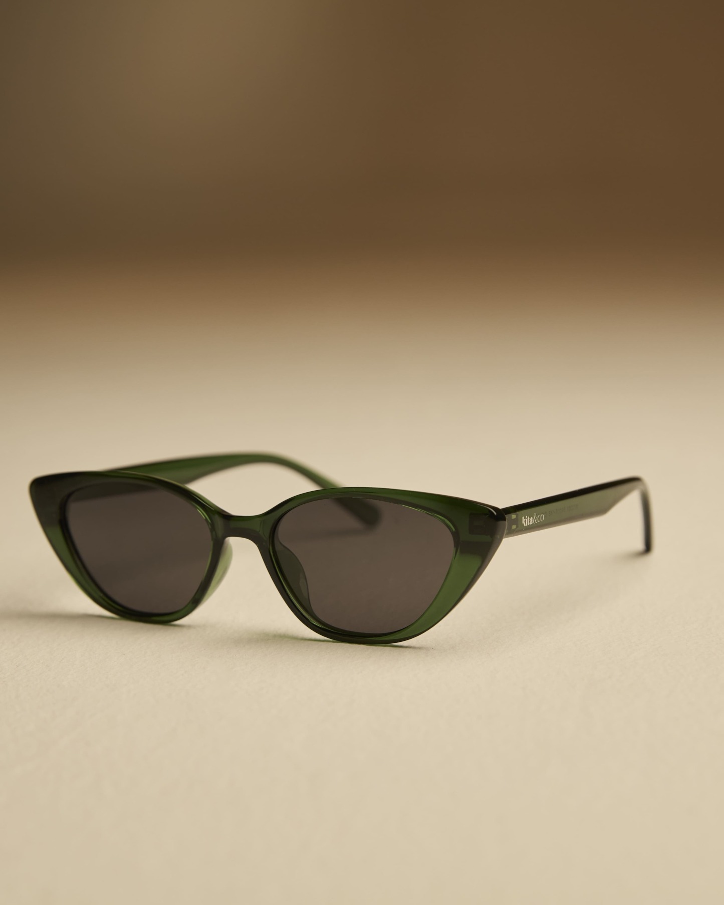 Dark Green Cat-Eye Sunglasses