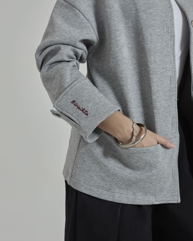Donna Grey Monogram Structured Jacket