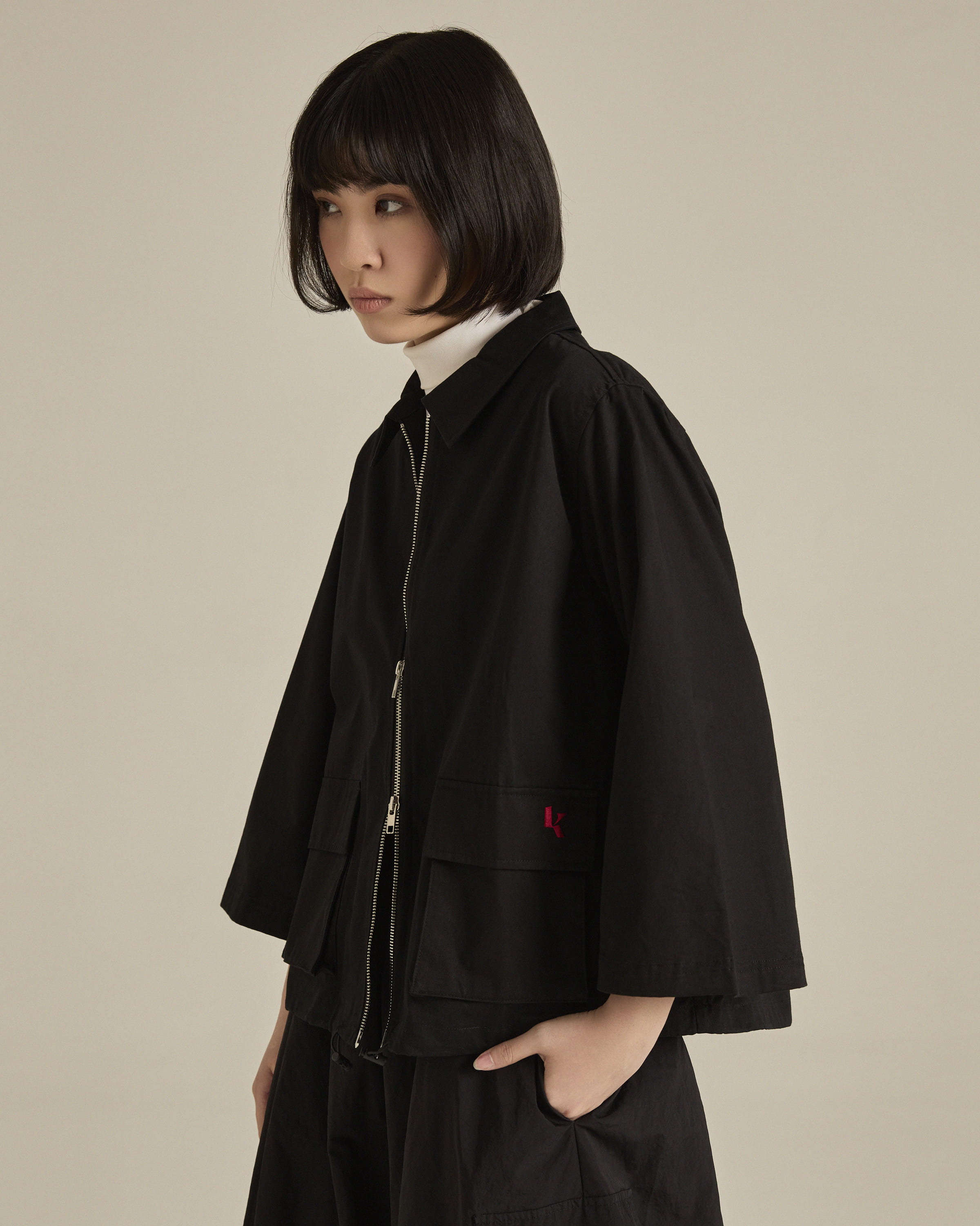 Black Double Zipper Jacket