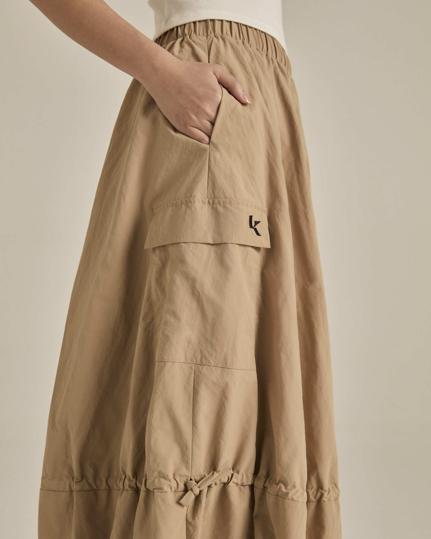 Khaki Balloon Skirt