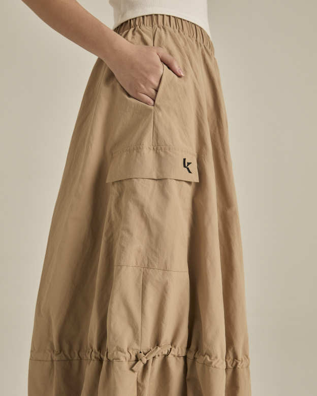 Khaki Balloon Skirt