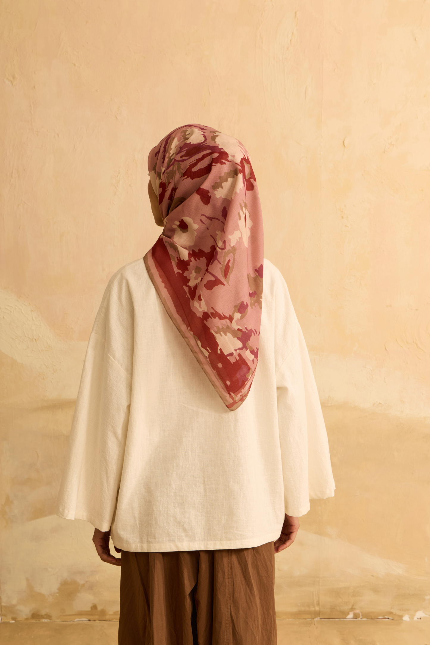 Mimpikita X Elfira Loy Frida Pink Square Voile Scarf