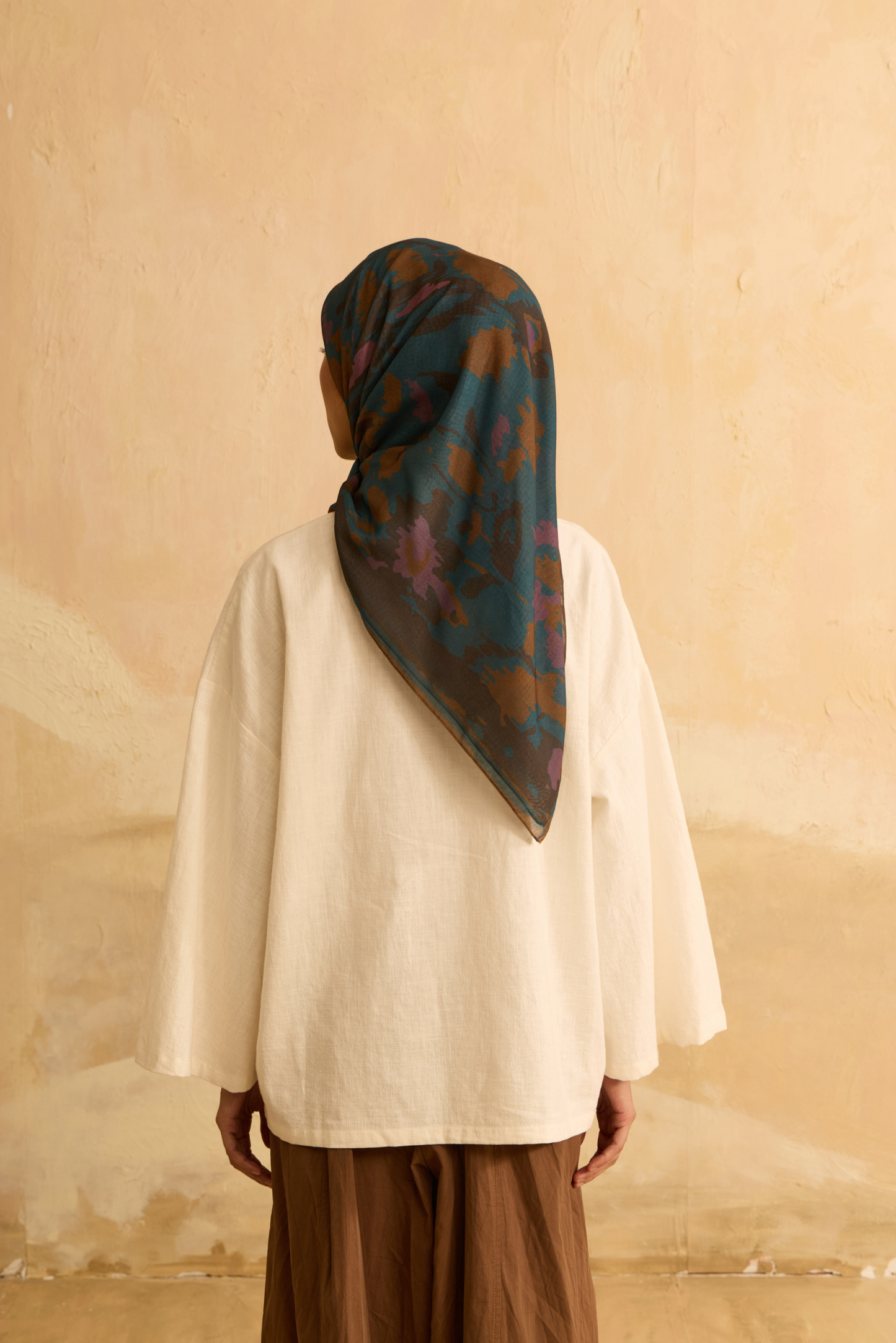 Mimpikita X Elfira Loy Frida Teal Square Voile Scarf