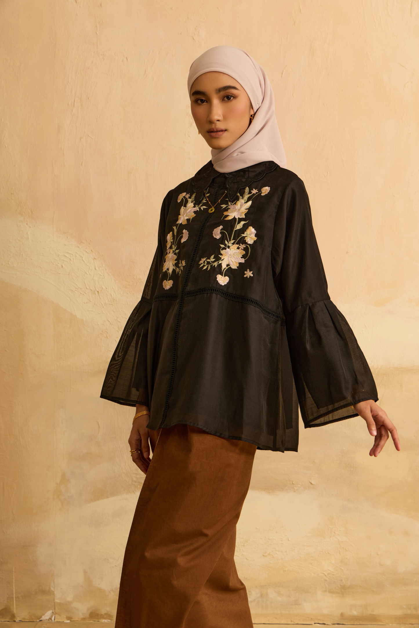 Nirmala Black Embroidery Top