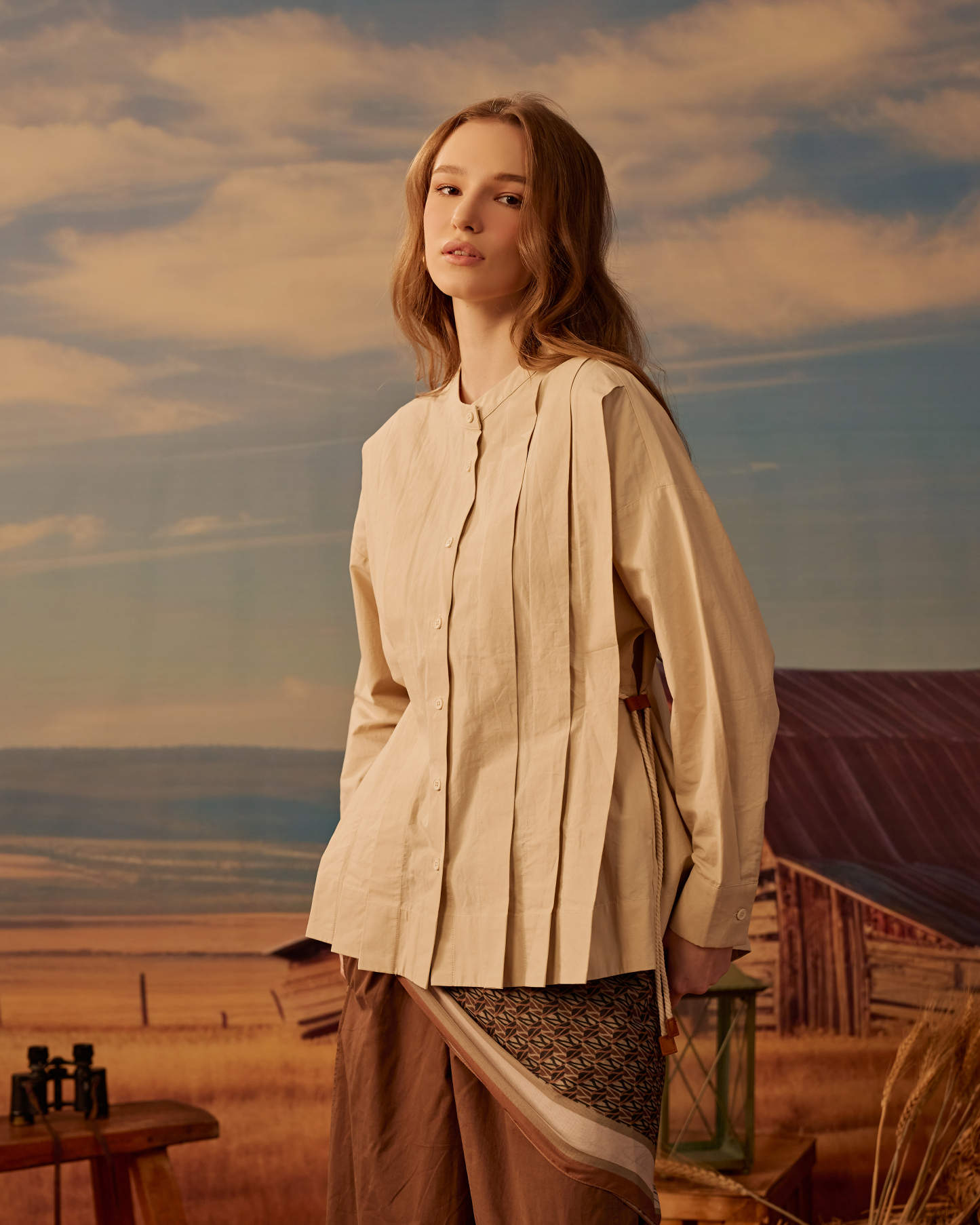 Sahara Pleated Shirt