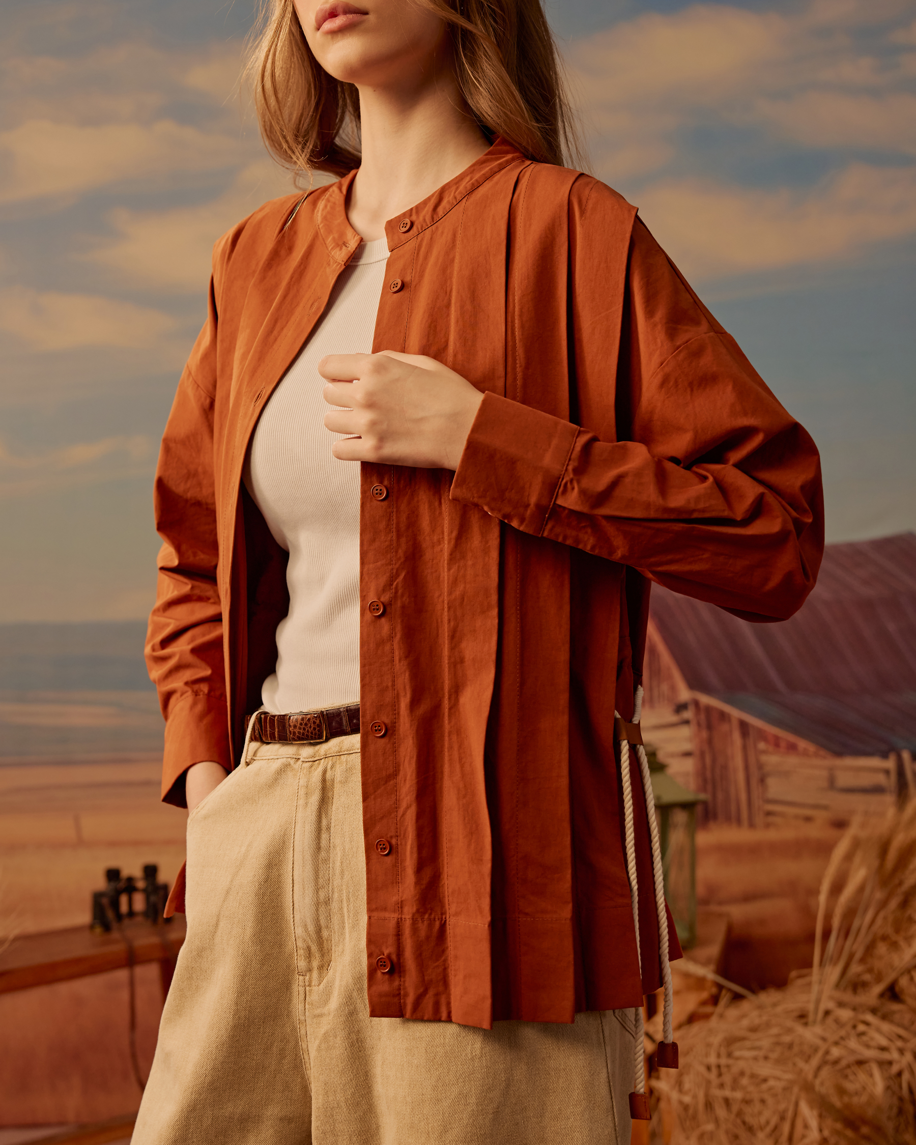 Sahara Pleated Shirt