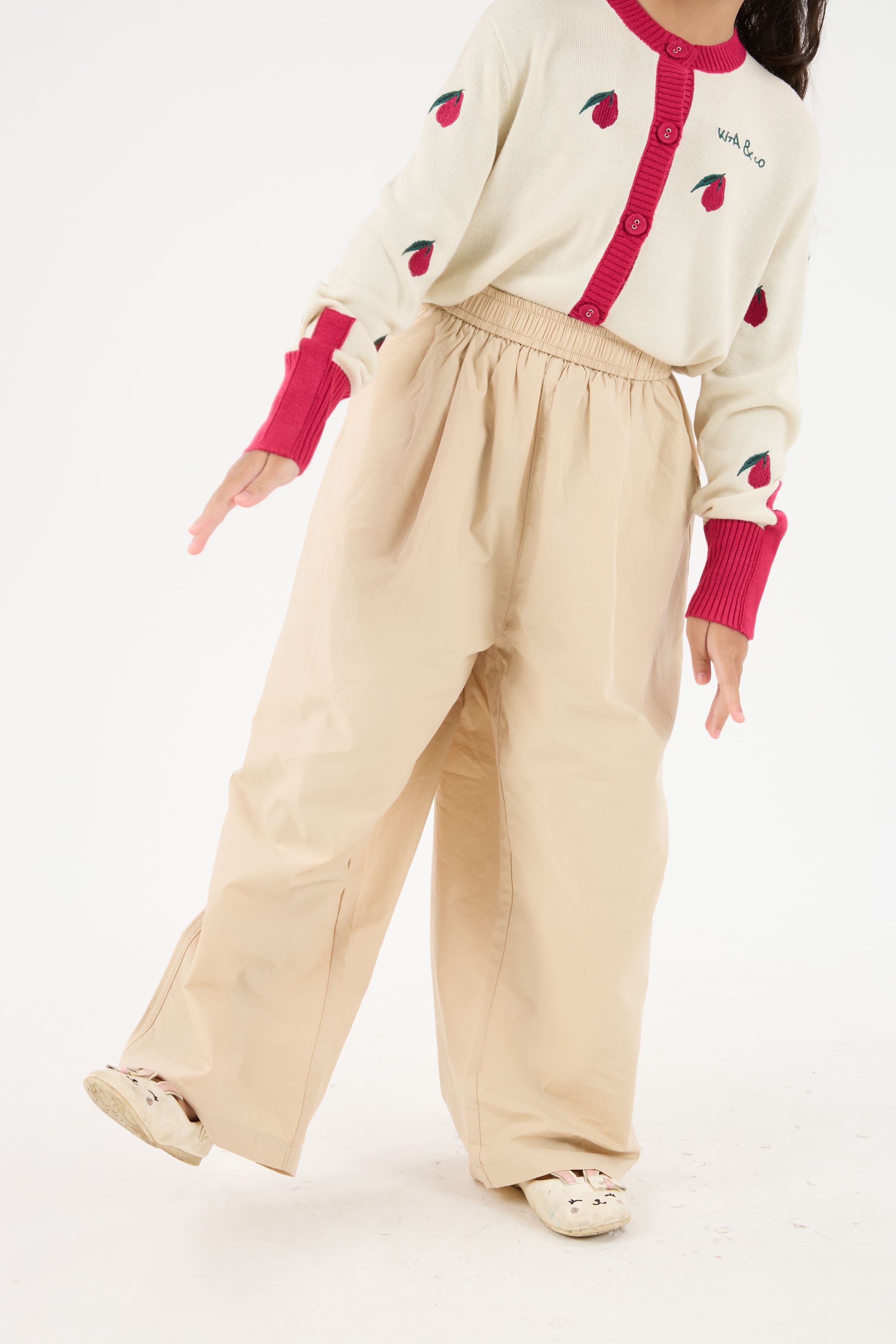 Aman Light Khaki Mini Baggy Pants