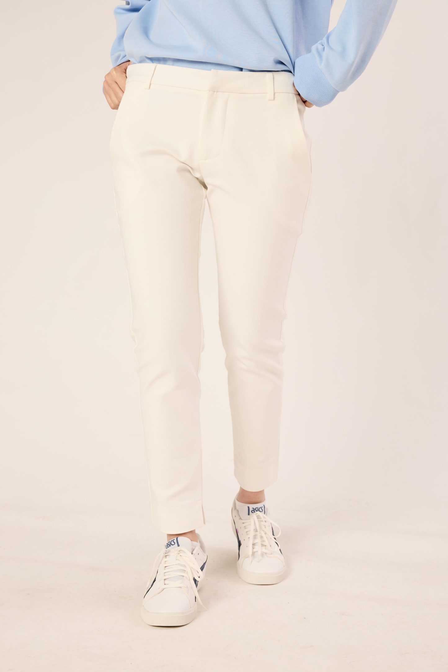 White Chino Trousers - Women's