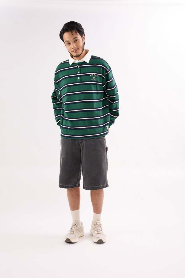 Papaya Pine Green Polo Shirt - Men's