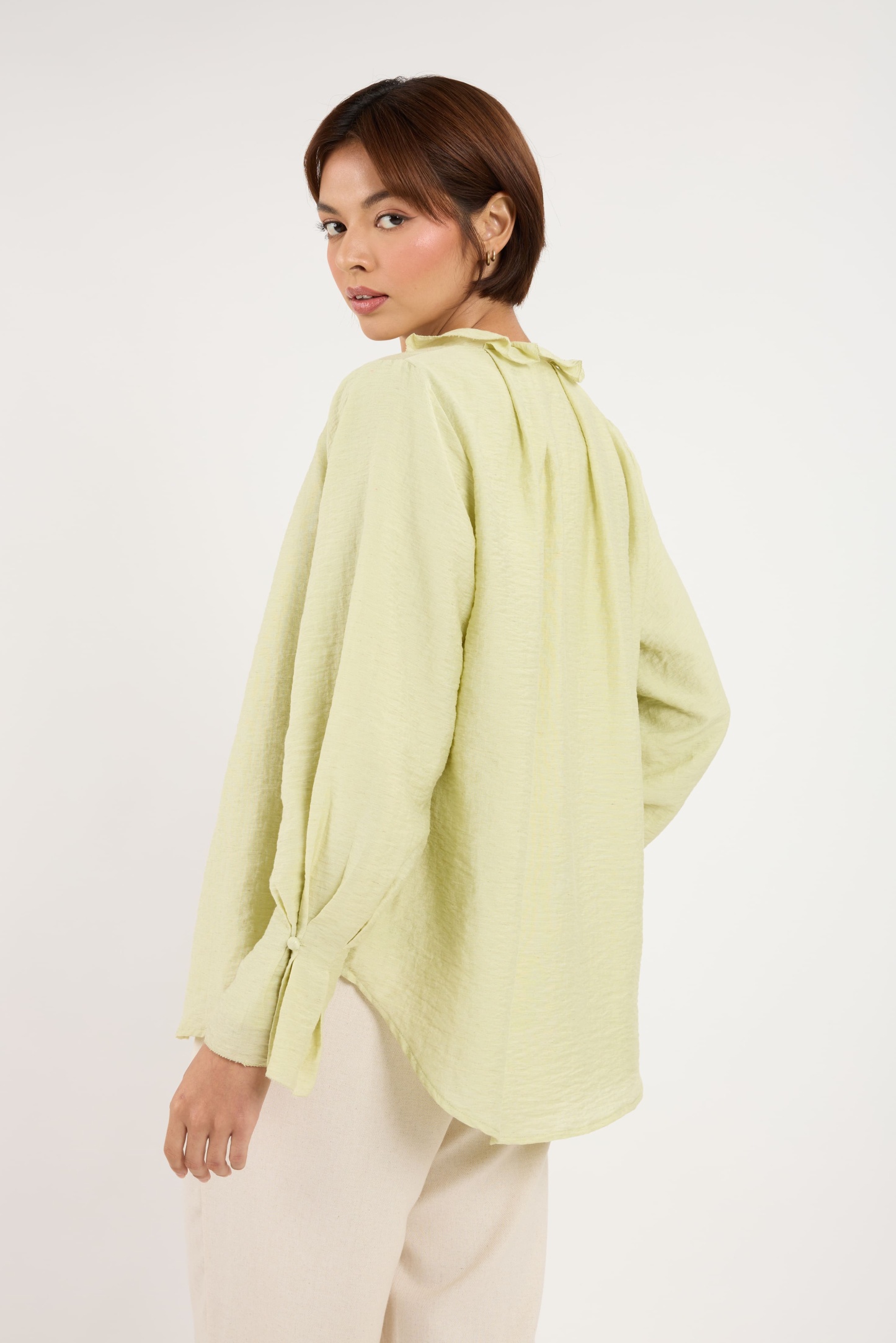 Manggis Green Melon High Neck Top
