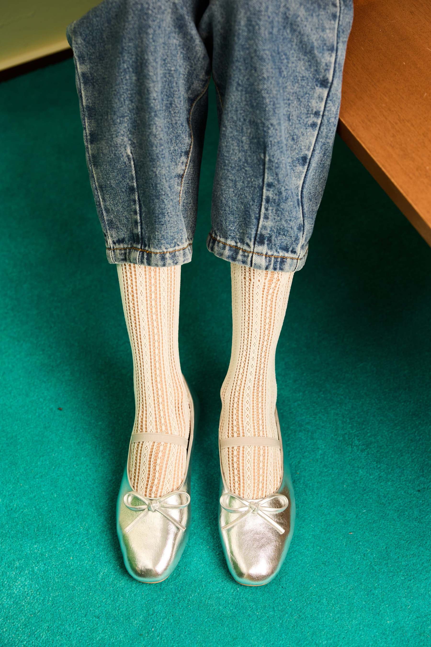 Jennie Silver Ballet Flats