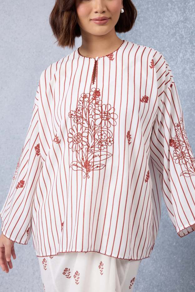 Matahari Maroon Loose Kedah Top