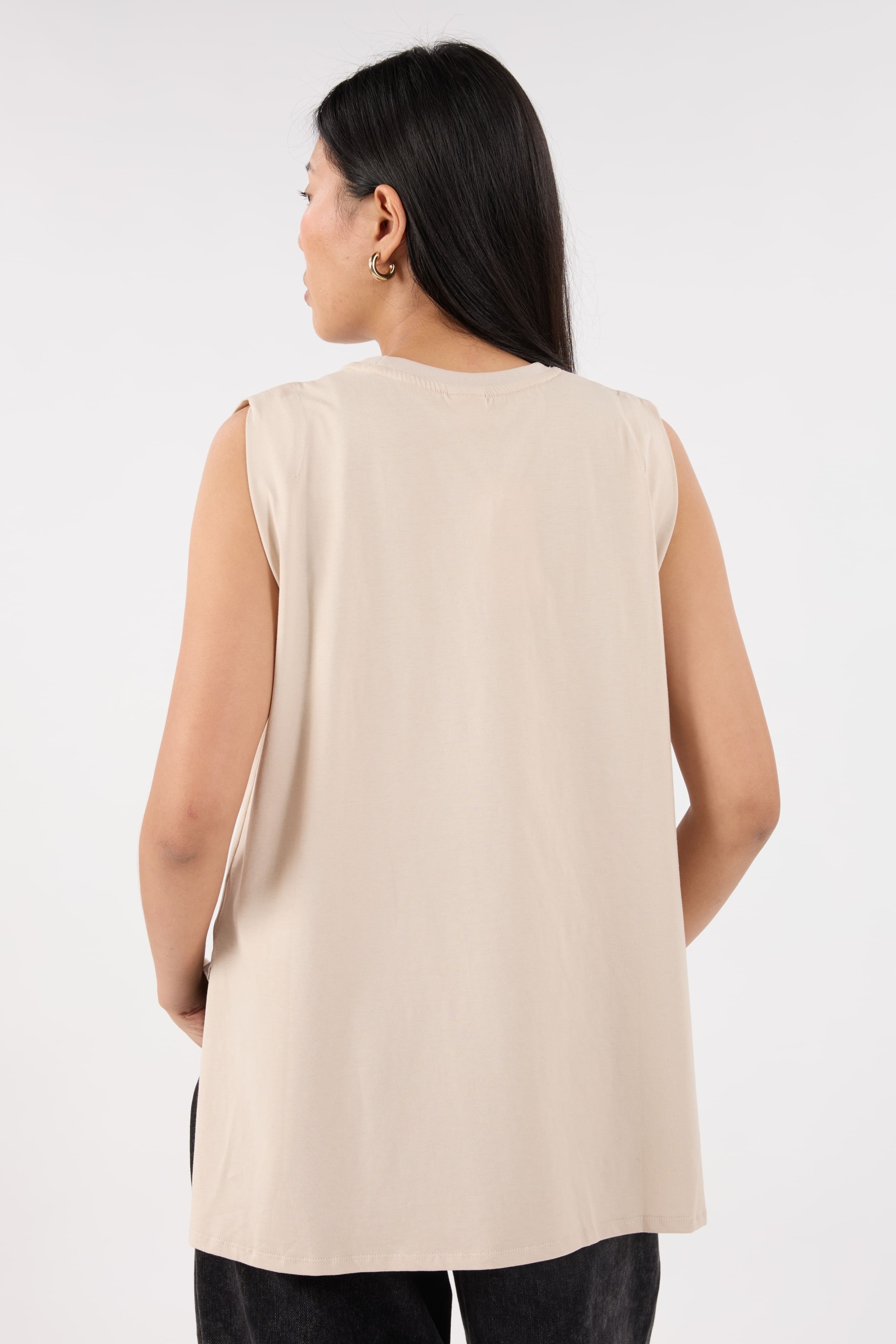 Nude Sleeveless Top
