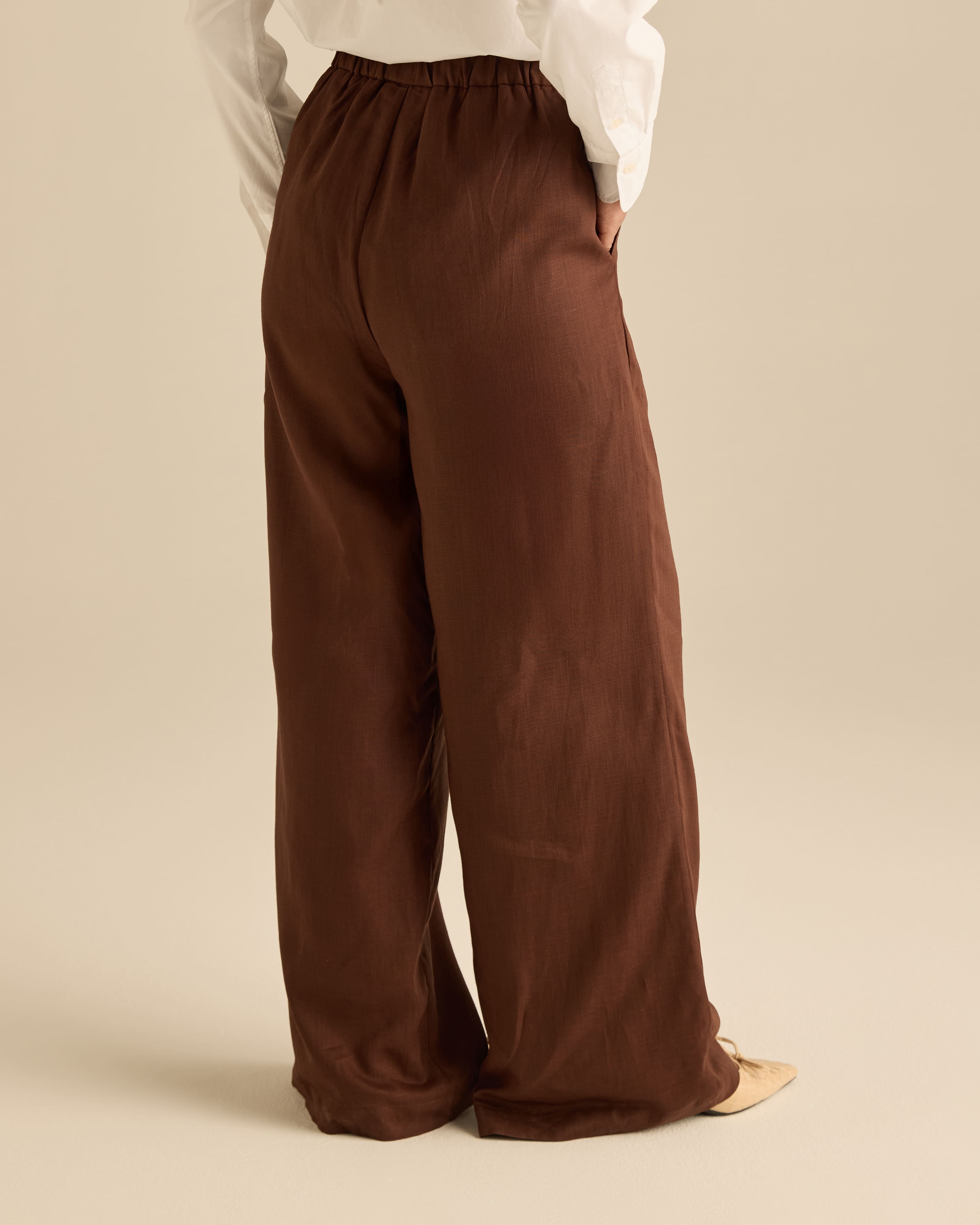Calma Brown Linen Pants