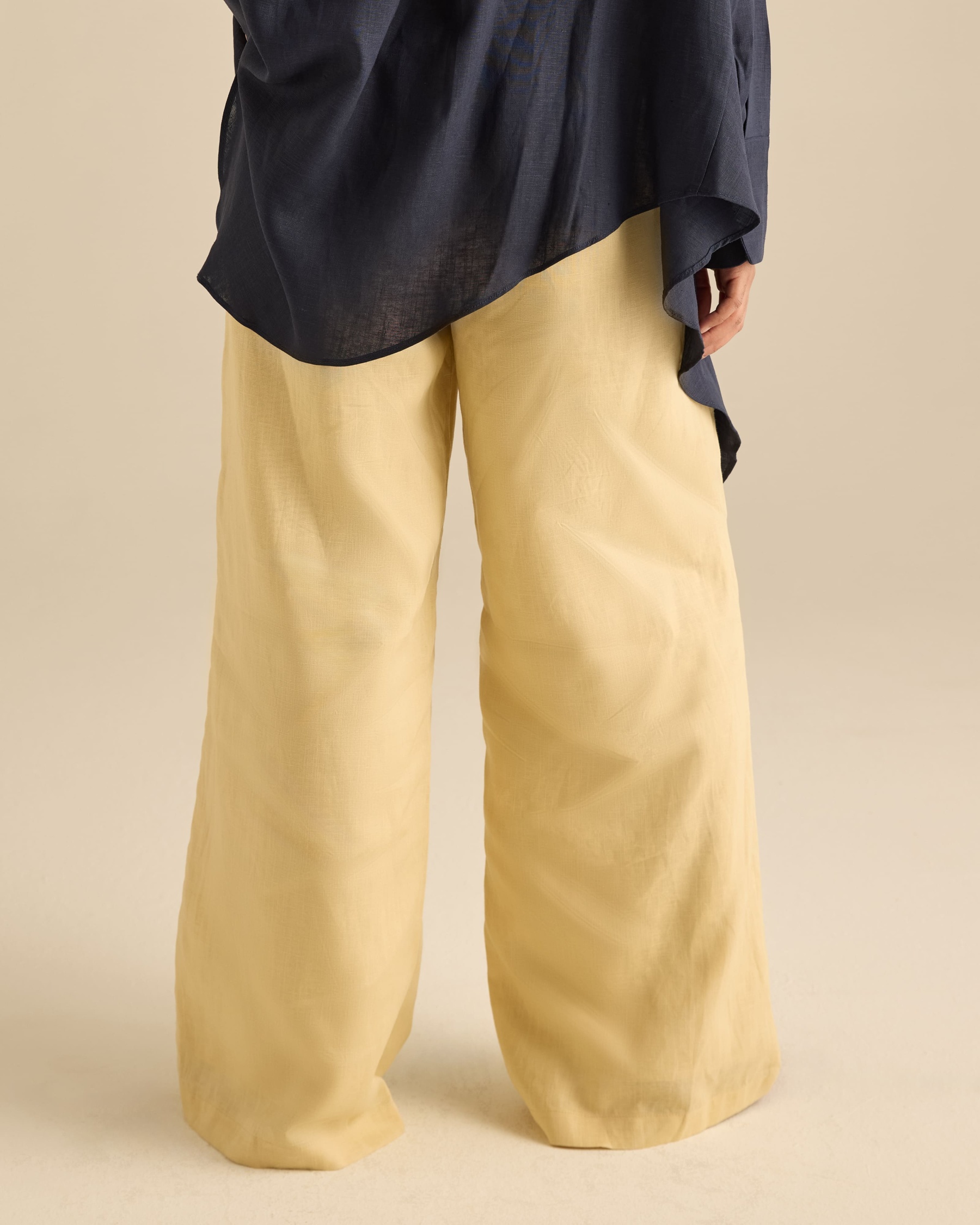 Calma Soft Yellow Linen Pants