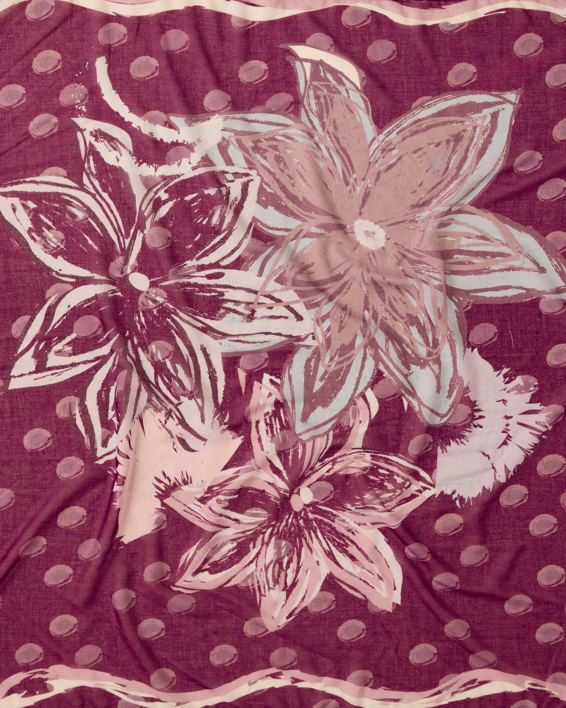 Cassia Plum Square Voile Scarf