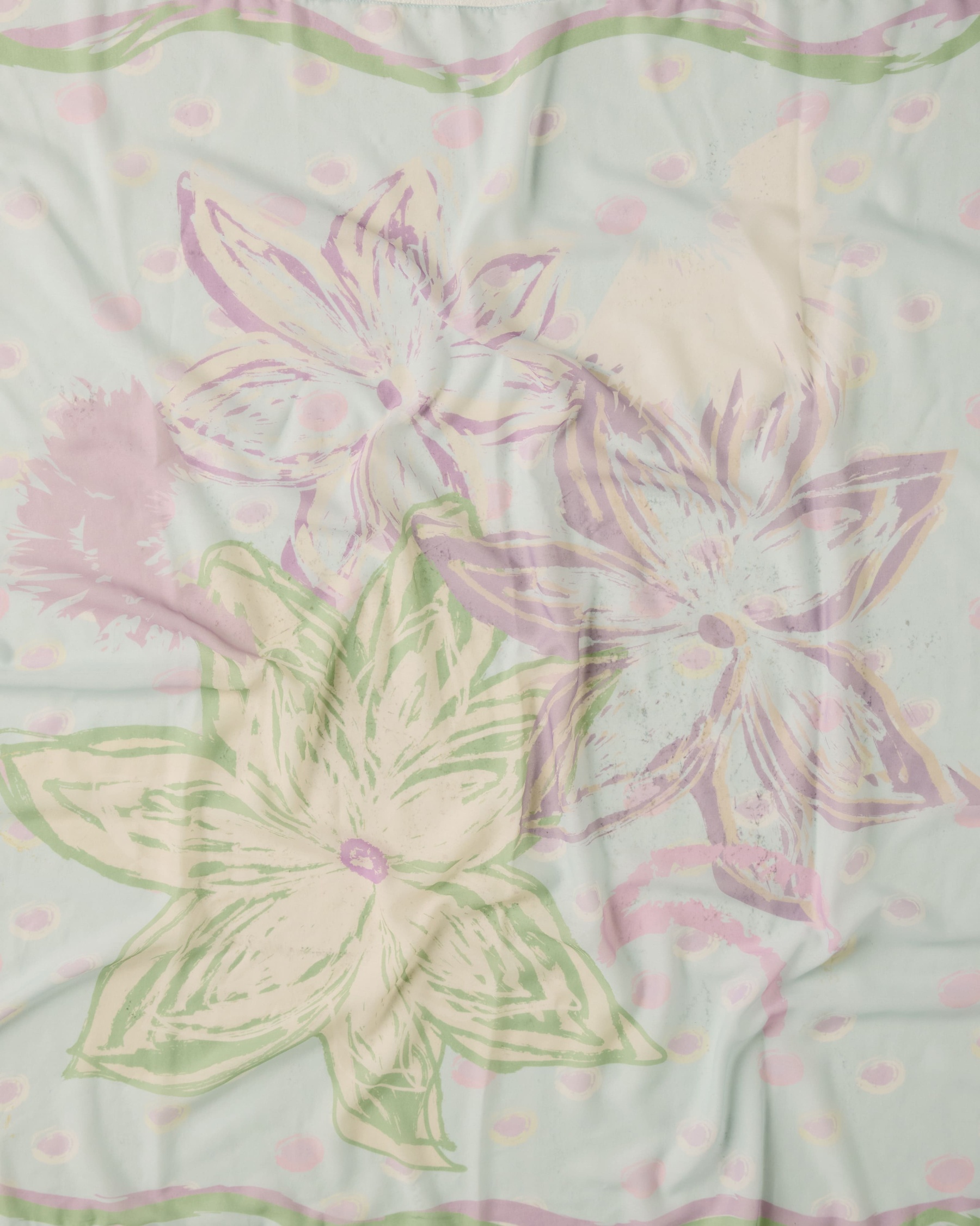 Cassia Soft Blue Square Voile Scarf