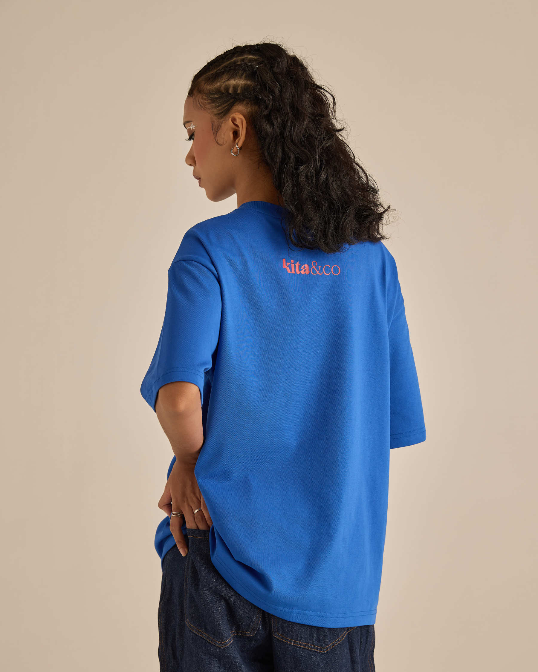 Warga Blue Graphic Short Sleeve T-Shirt