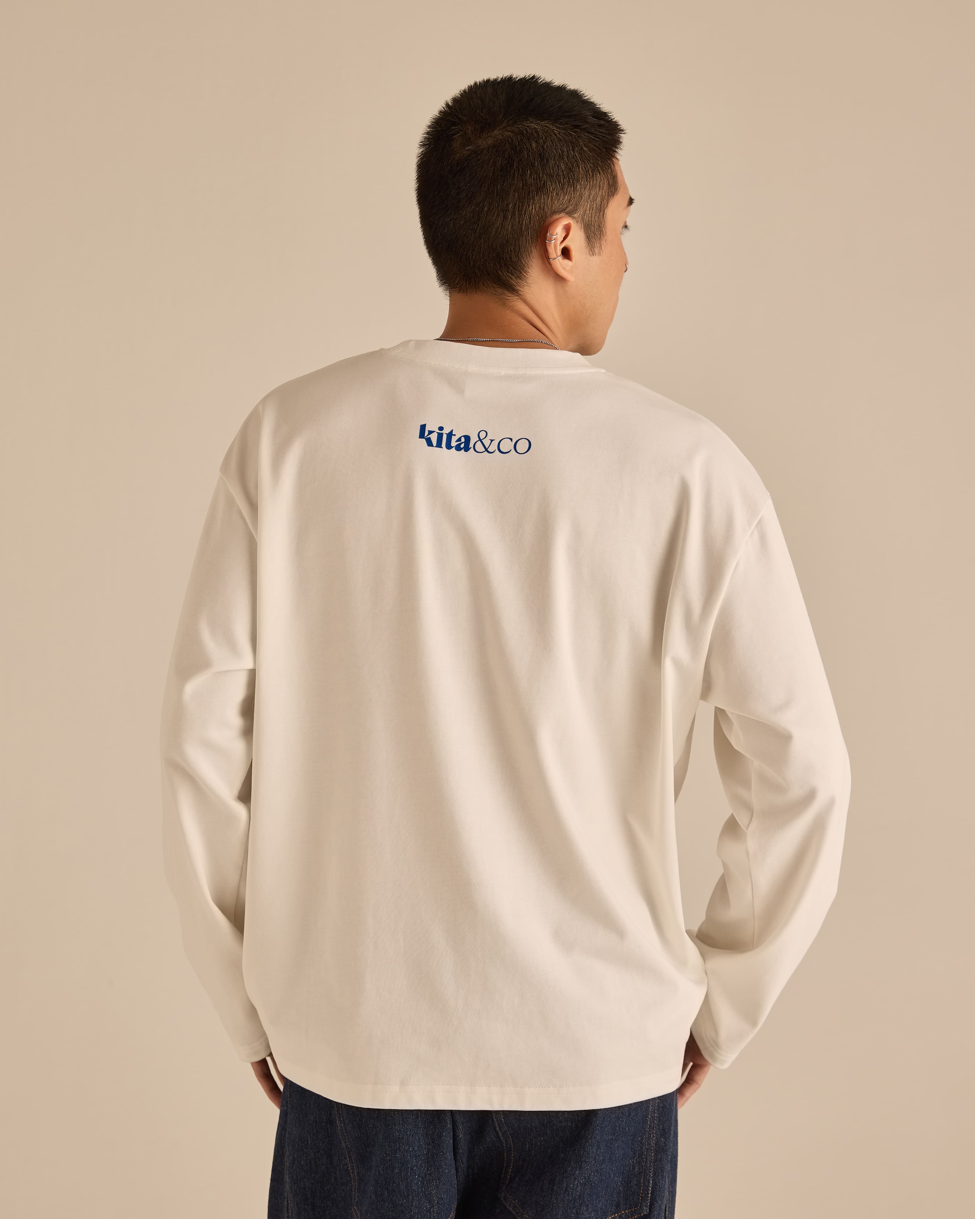 Warga White Graphic Long Sleeve T-Shirt