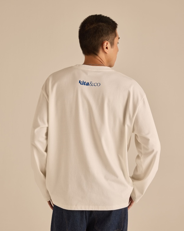 Warga White Graphic Long Sleeve T-Shirt