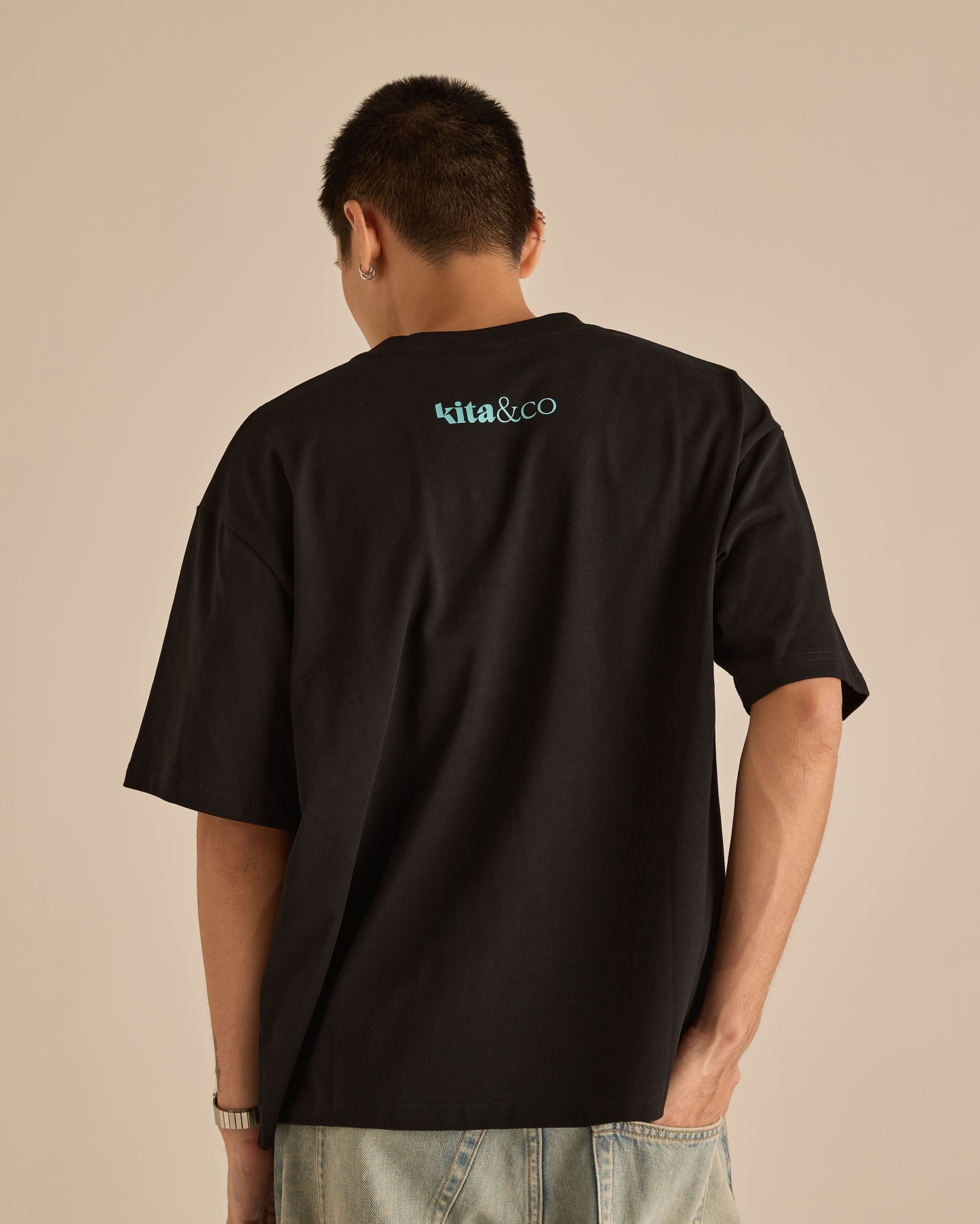 Warga Black Graphic Short Sleeve T-Shirt