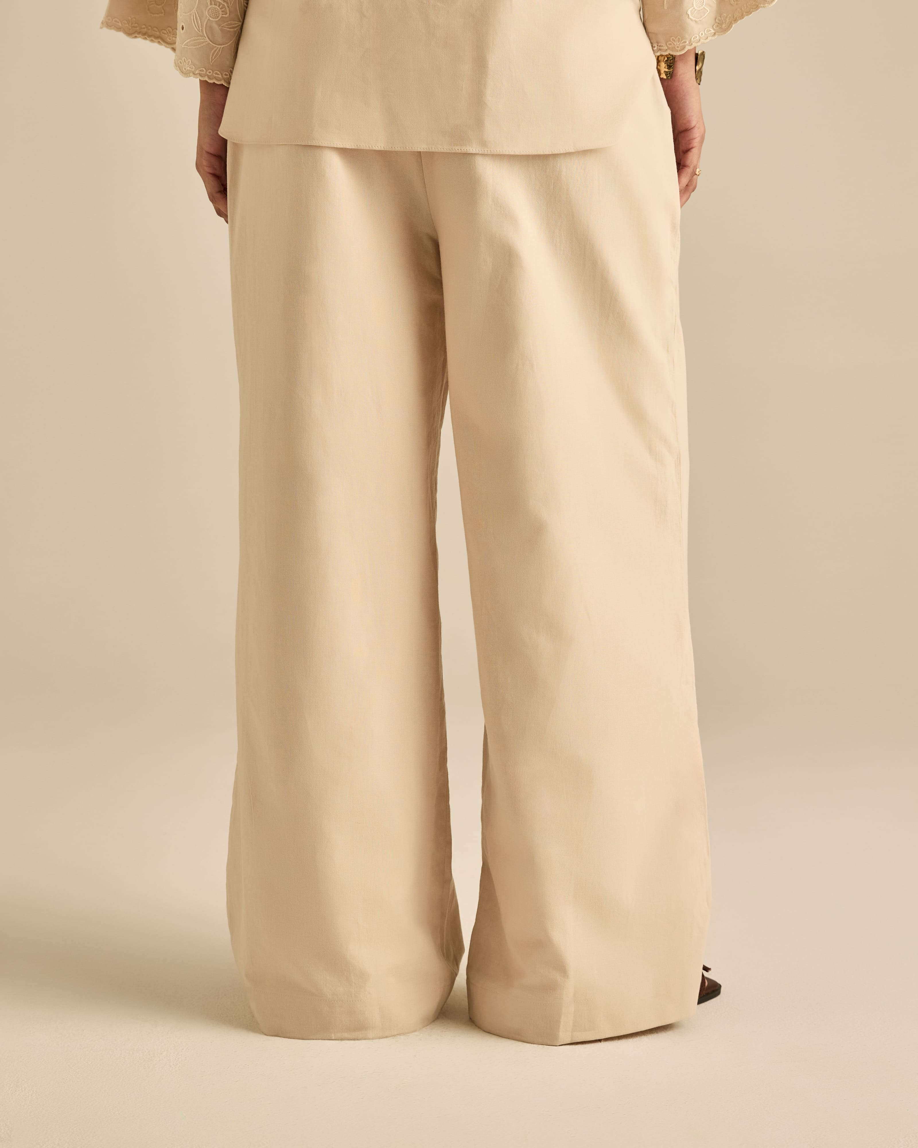 Aura Nude Embroidered Pants