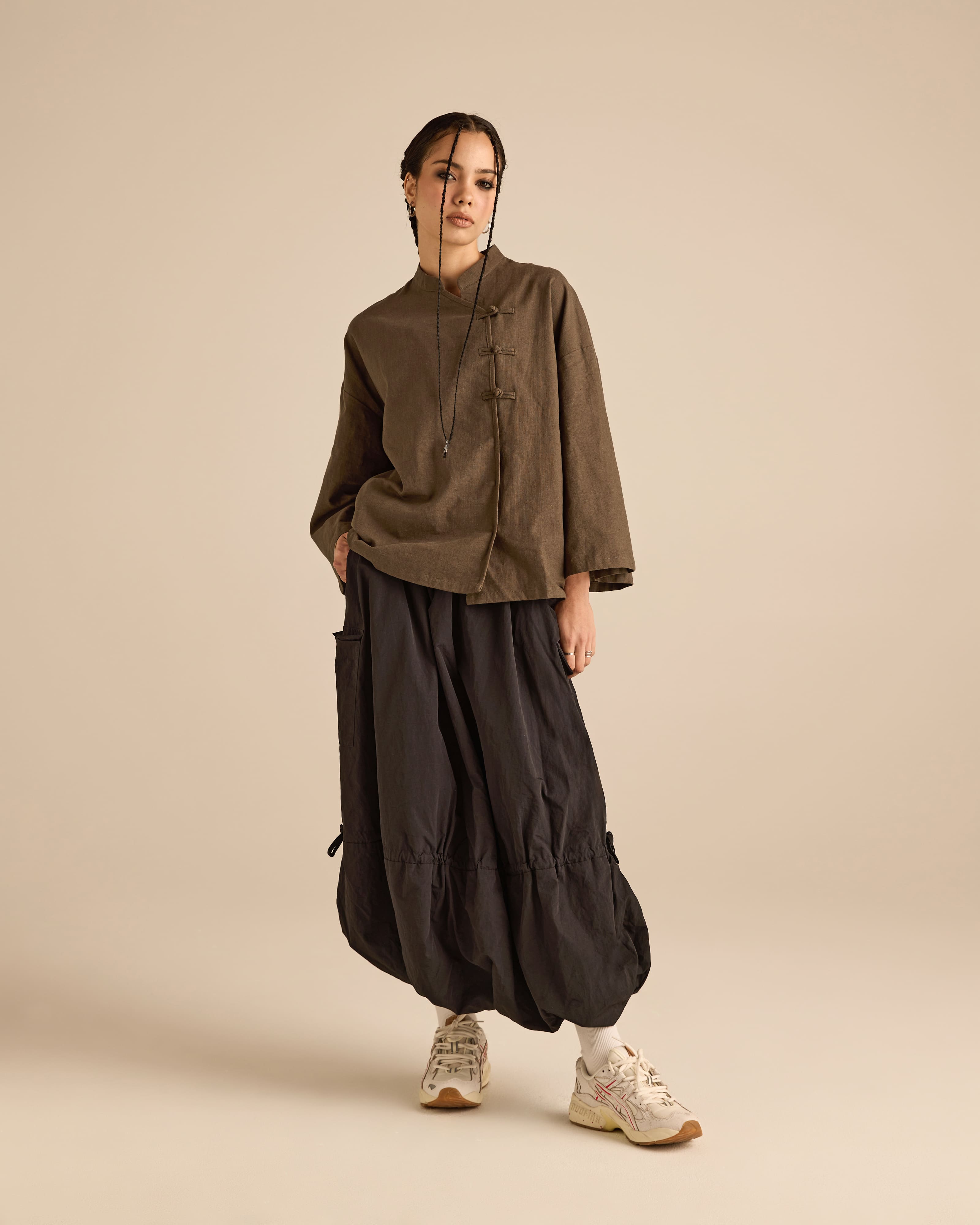 Nadra Olive Boxy Top