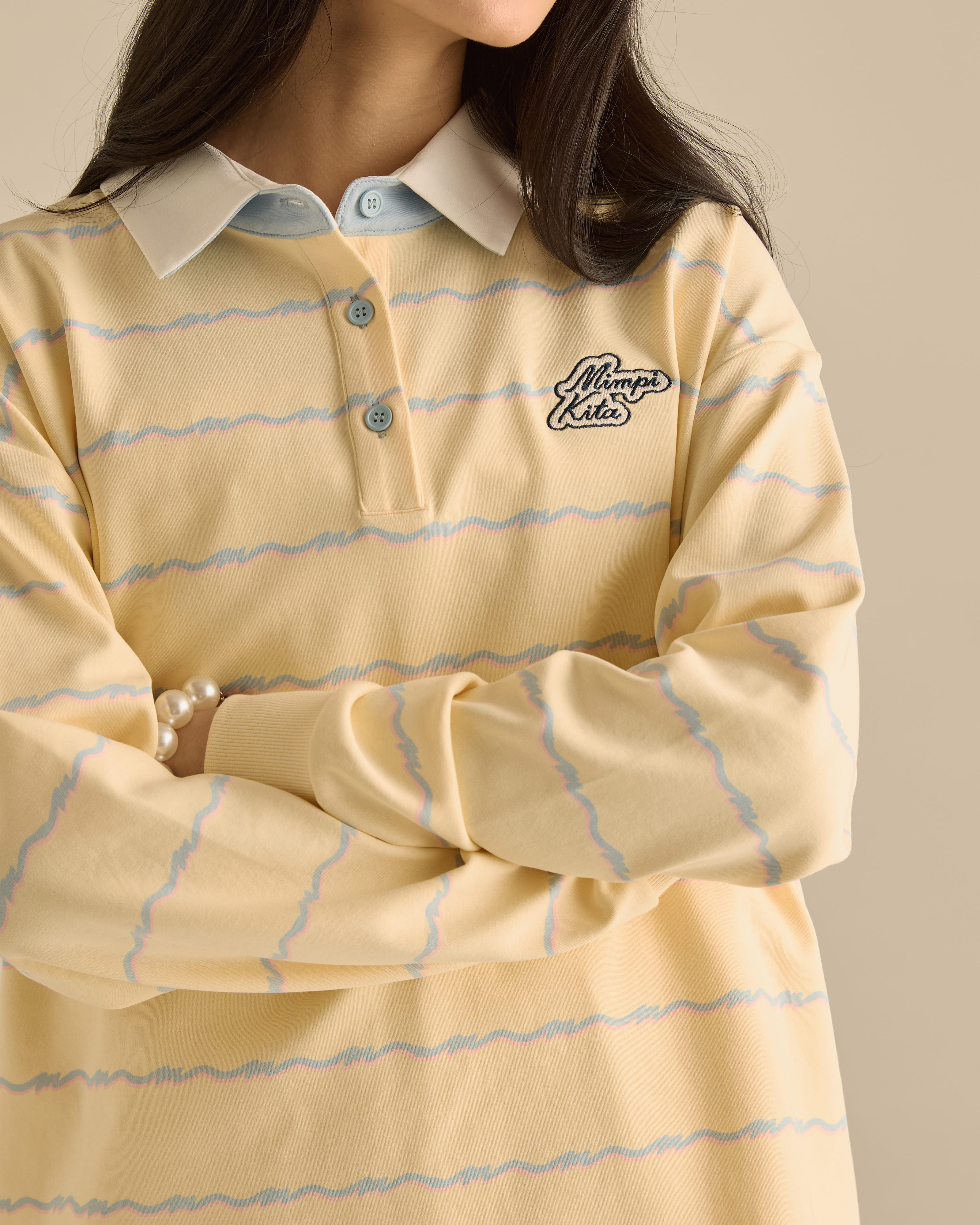 Josie Yellow Collared Striped Top