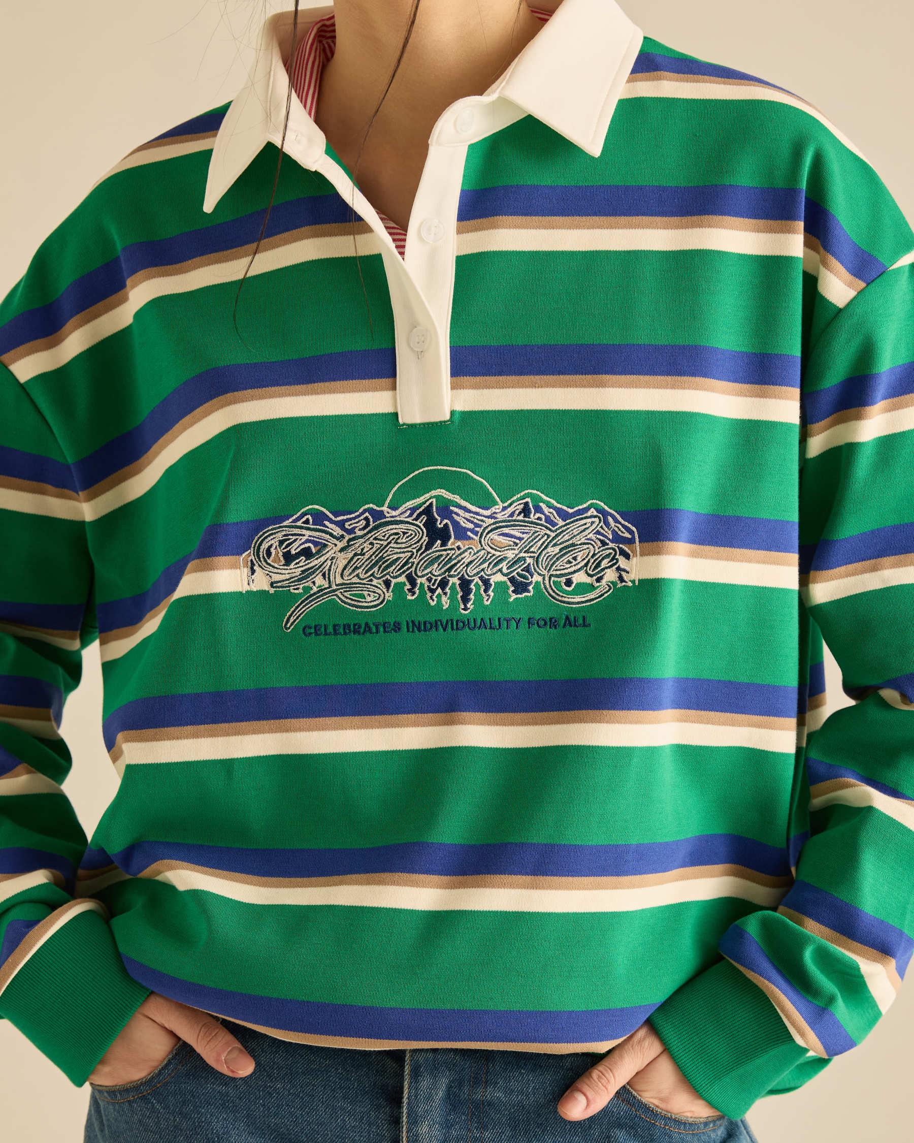 Stripes Collared Rugby Shirt