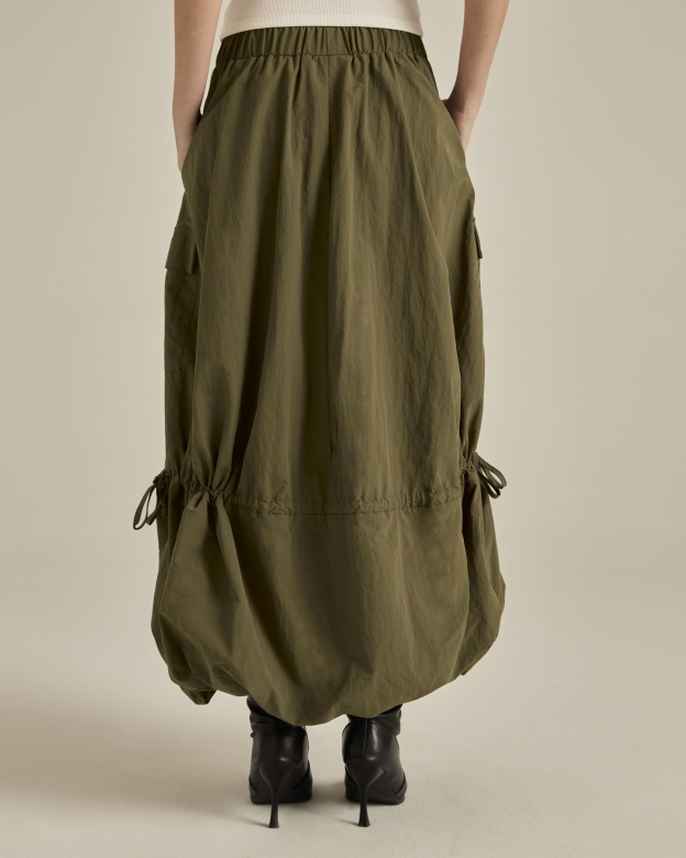 Army Green Balloon Skirt