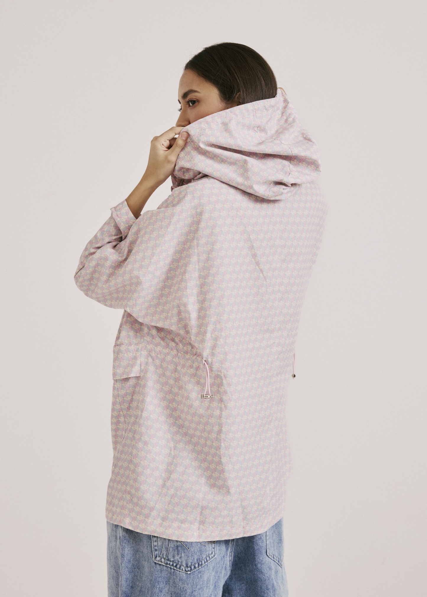 Mimpikita x Wardah Multi-Colour Pink Printed Parka Jacket