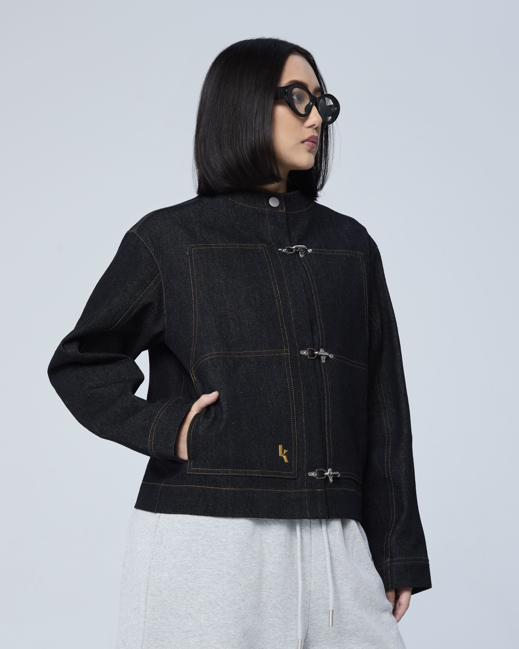 Black Denim Trucker Jacket