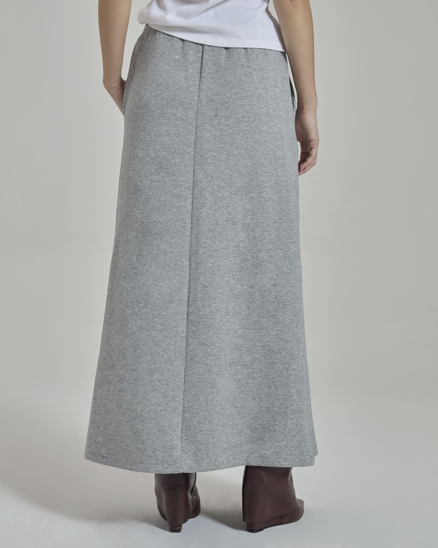 Donna Grey Monogram A-Line Skirt