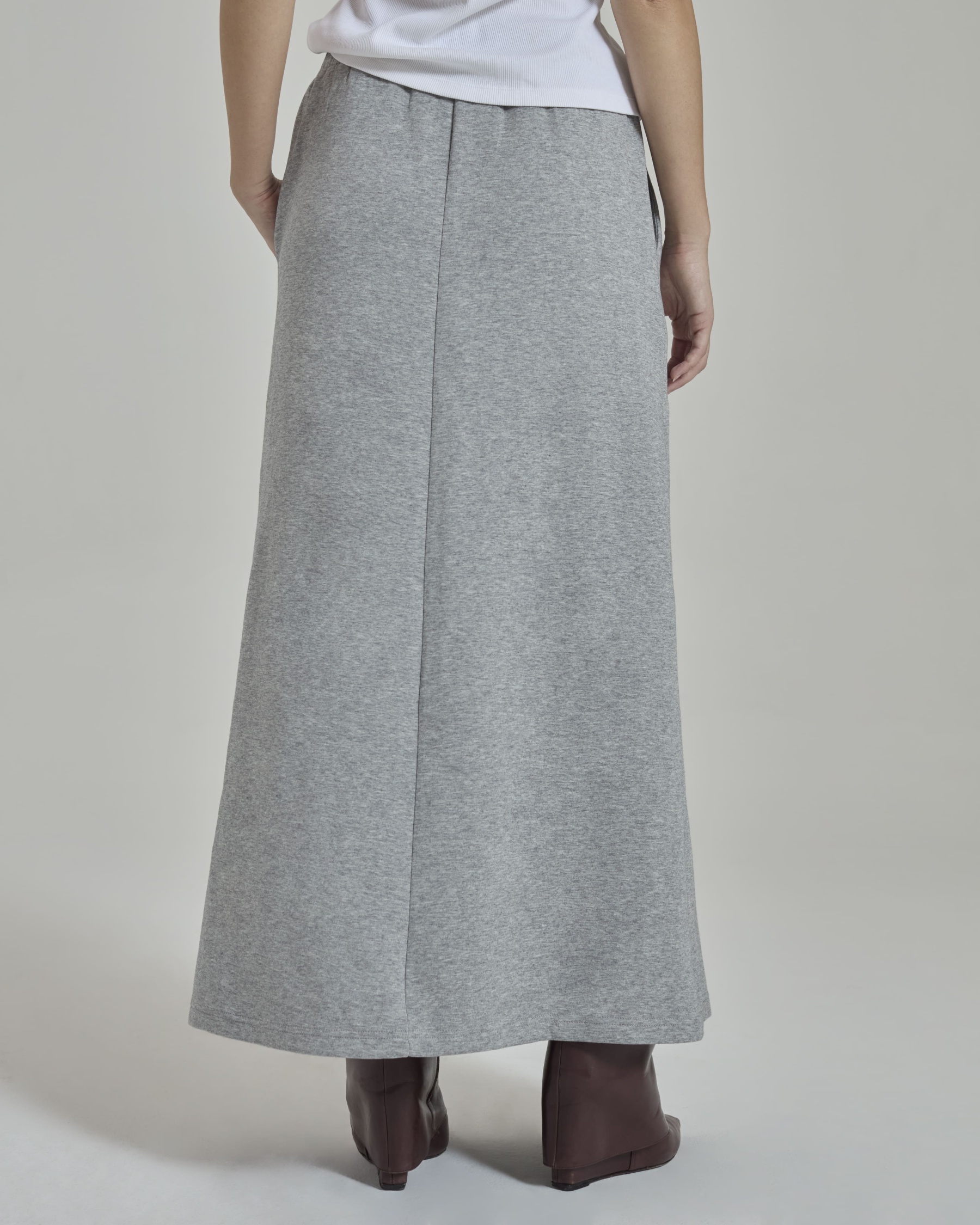 Donna Grey Monogram A-Line Skirt