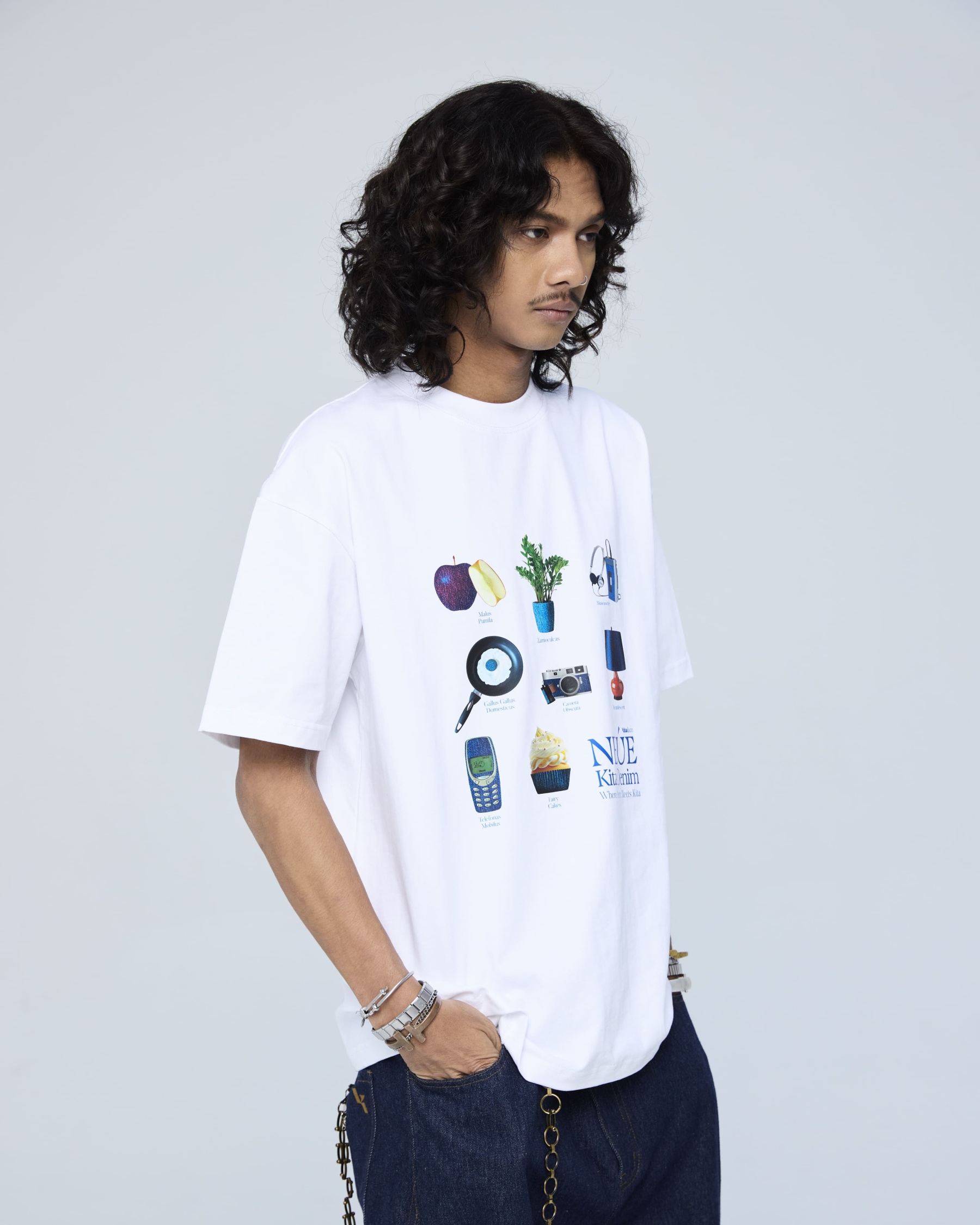 White Kita Denim Graphic T-Shirt