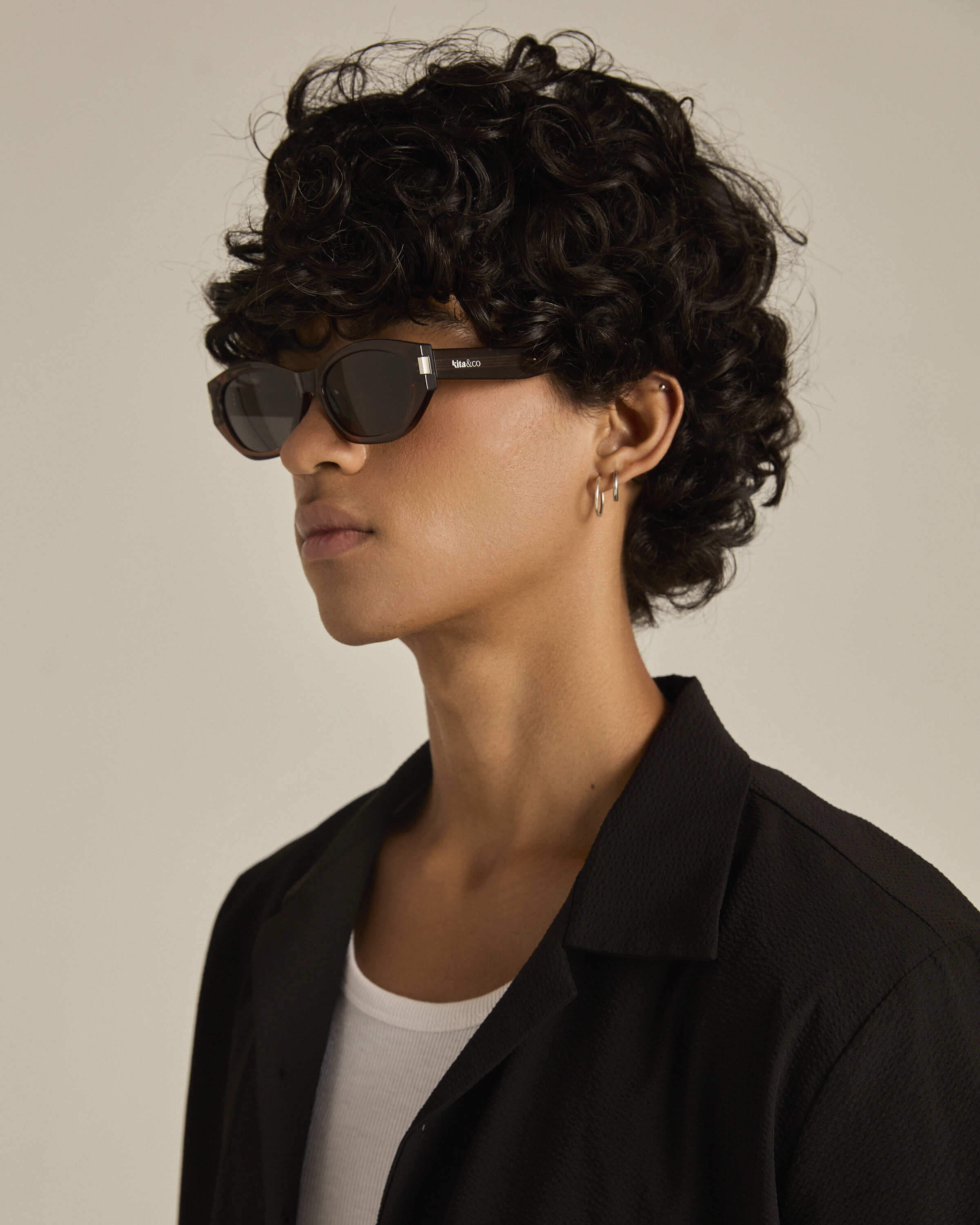 Dark Brown Square Sunglasses