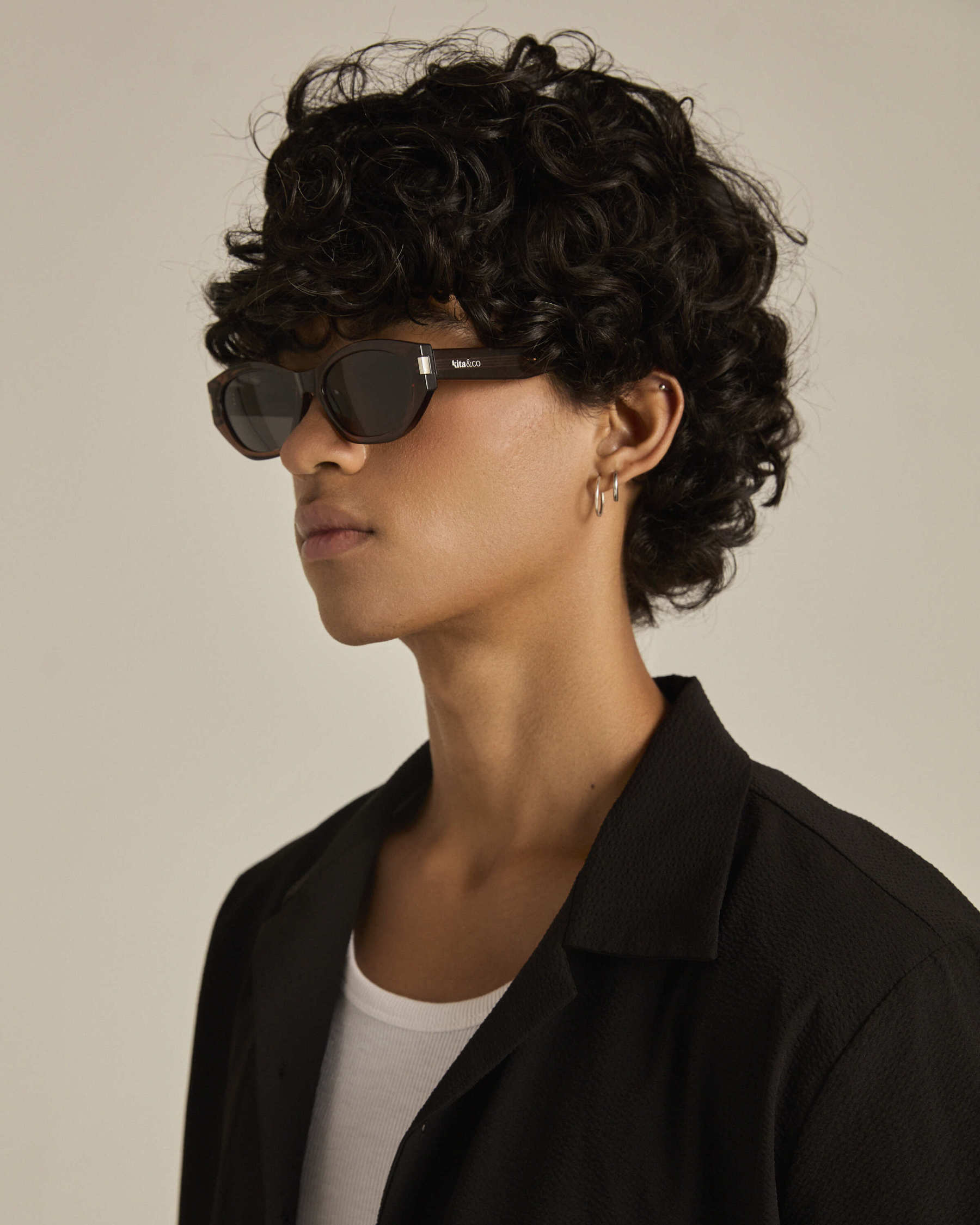 Dark Brown Square Sunglasses