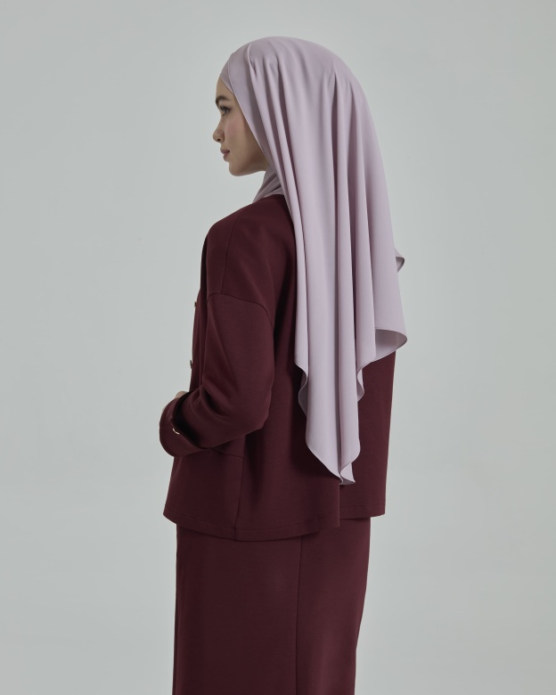 Leya Lavender Embroidered Chiffon Shawl