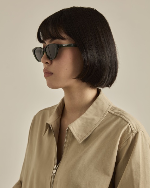 Dark Green Cat-Eye Sunglasses