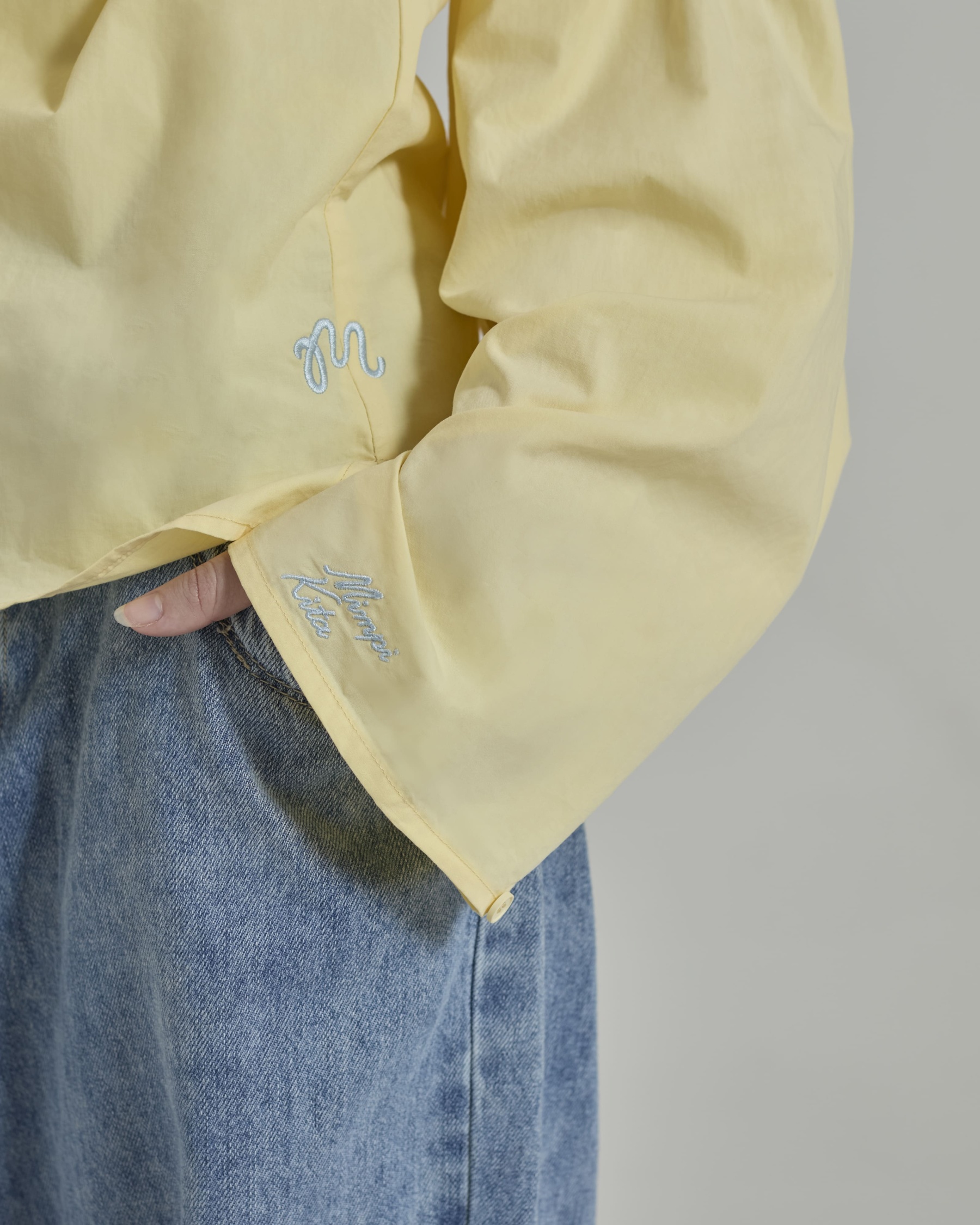 Emily Butter Yellow Solid Puff Sleeves Shirt