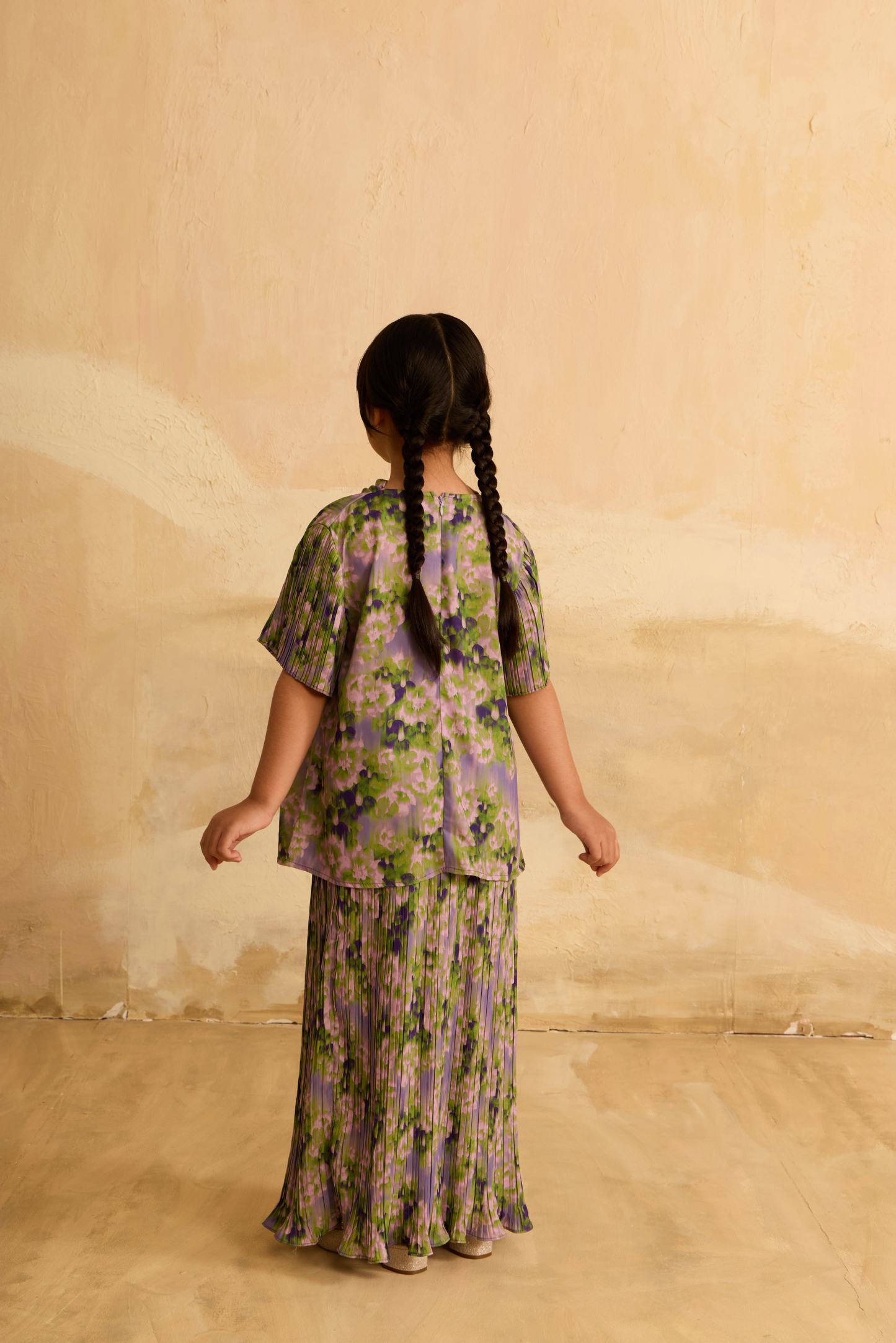 Mini Juwita Purple Draped Kurung