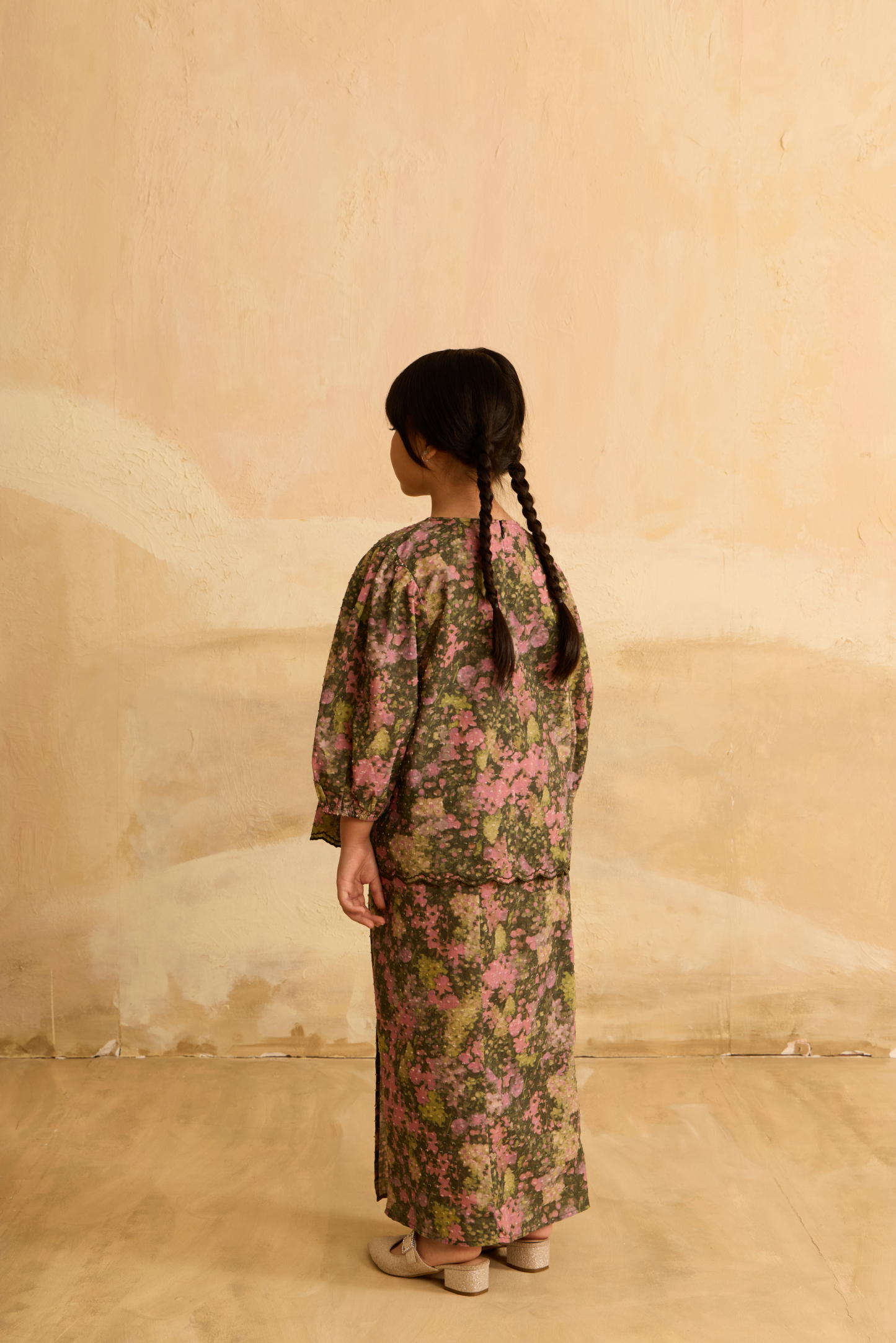 Mini Julia Green Flora Lace Kebaya